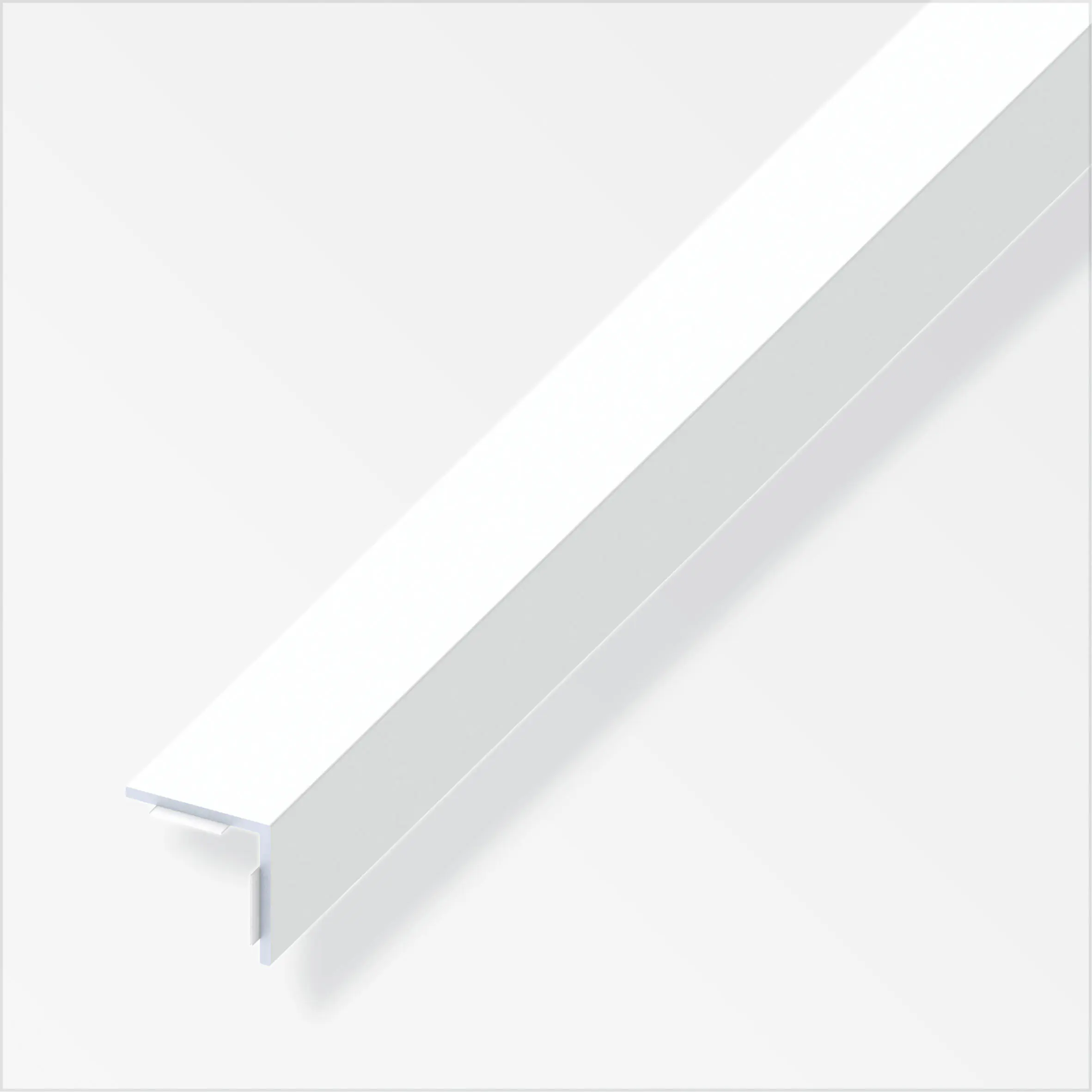 alfer Winkel 2 m, 20 x 20 mm Aluminium beschichtet weiss