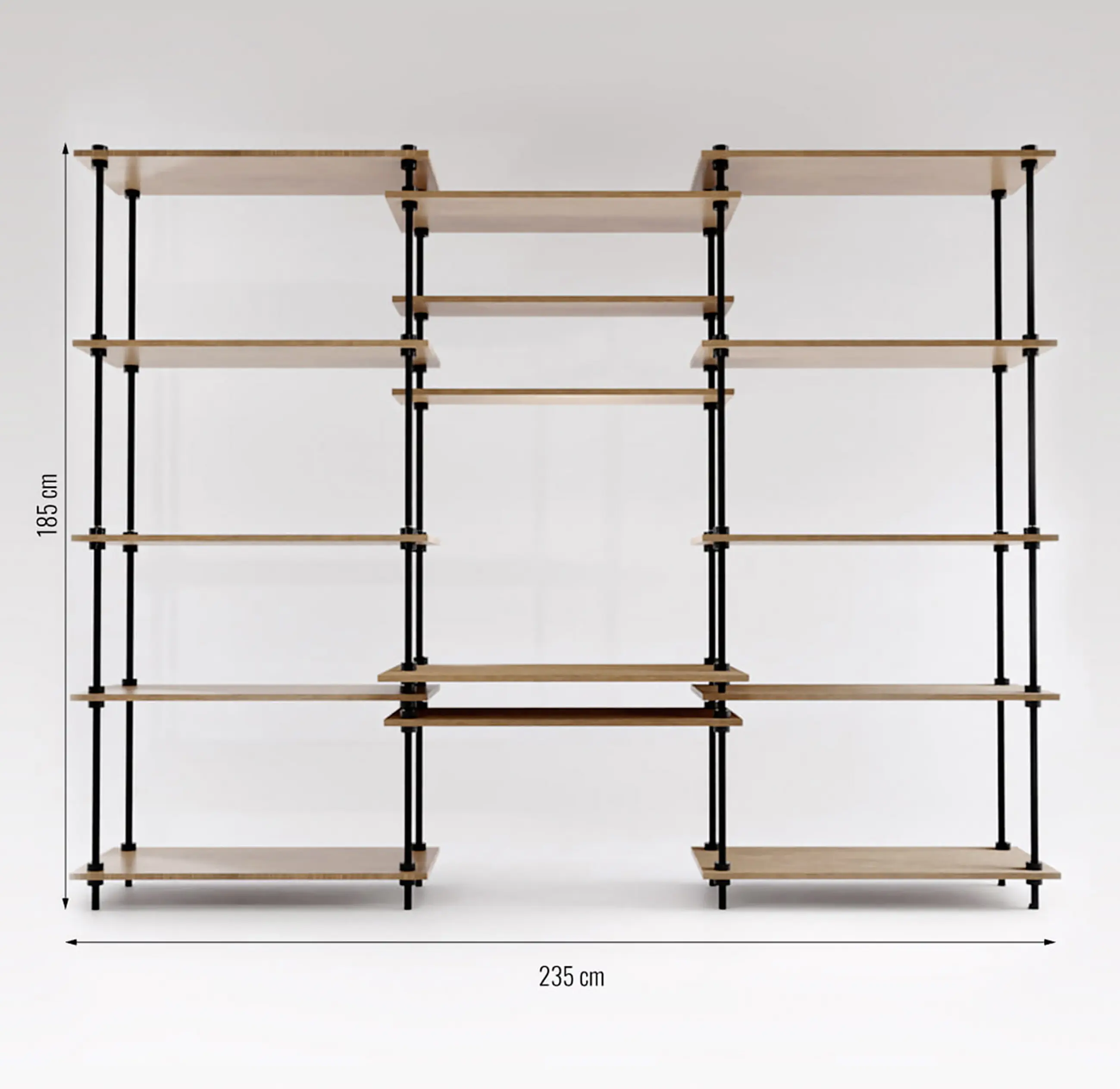Ar Shelving Schreibtisch-Set mit Regalböden Deco Set  Nebraska 185 x 235 cm