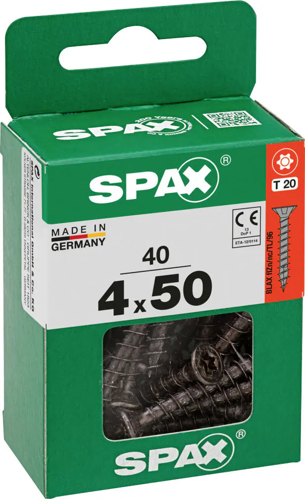 Spax Universalschrauben 4 x 50 mm T20 Vollgewinde - 40 Stk. 