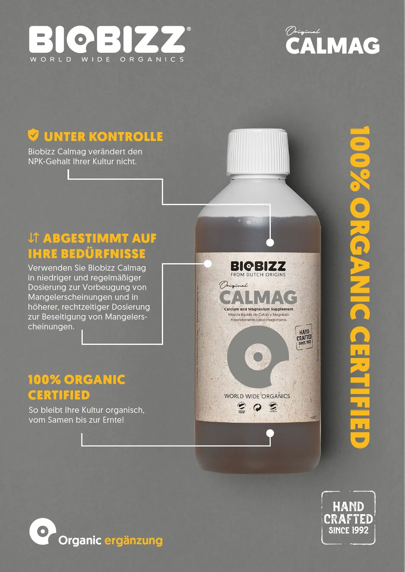 BioBizz Grow Dünger Calmag 250 ml