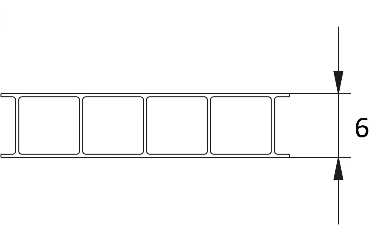Gutta Polycarbonat-Doppelstegplatte 200 x 105 cm 6 mm klar