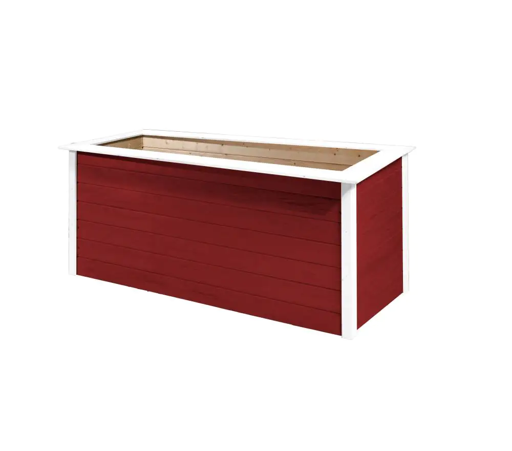 Weka Hochbeet 28 205 x 80 x 81 cm schwedenrot mit Noppenbahn, Wühlmausschutz