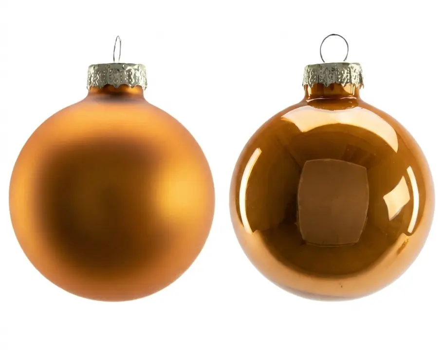 TrendLine Weihnachtskugeln aus Glas Ø 6 cm bernstein 20 Stück