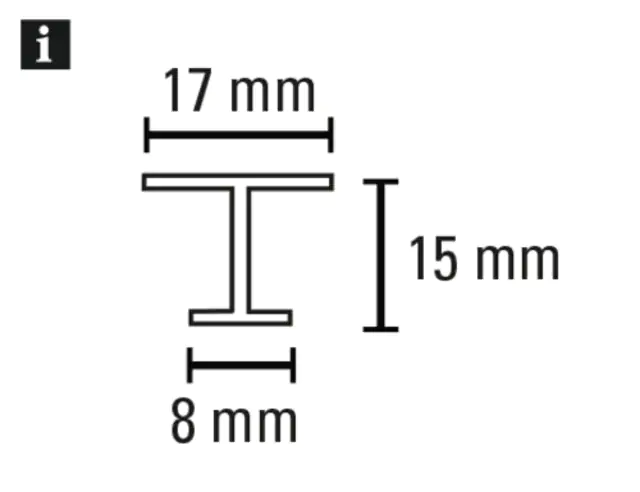 Gardinia T-Schiene weiß, 250 cm