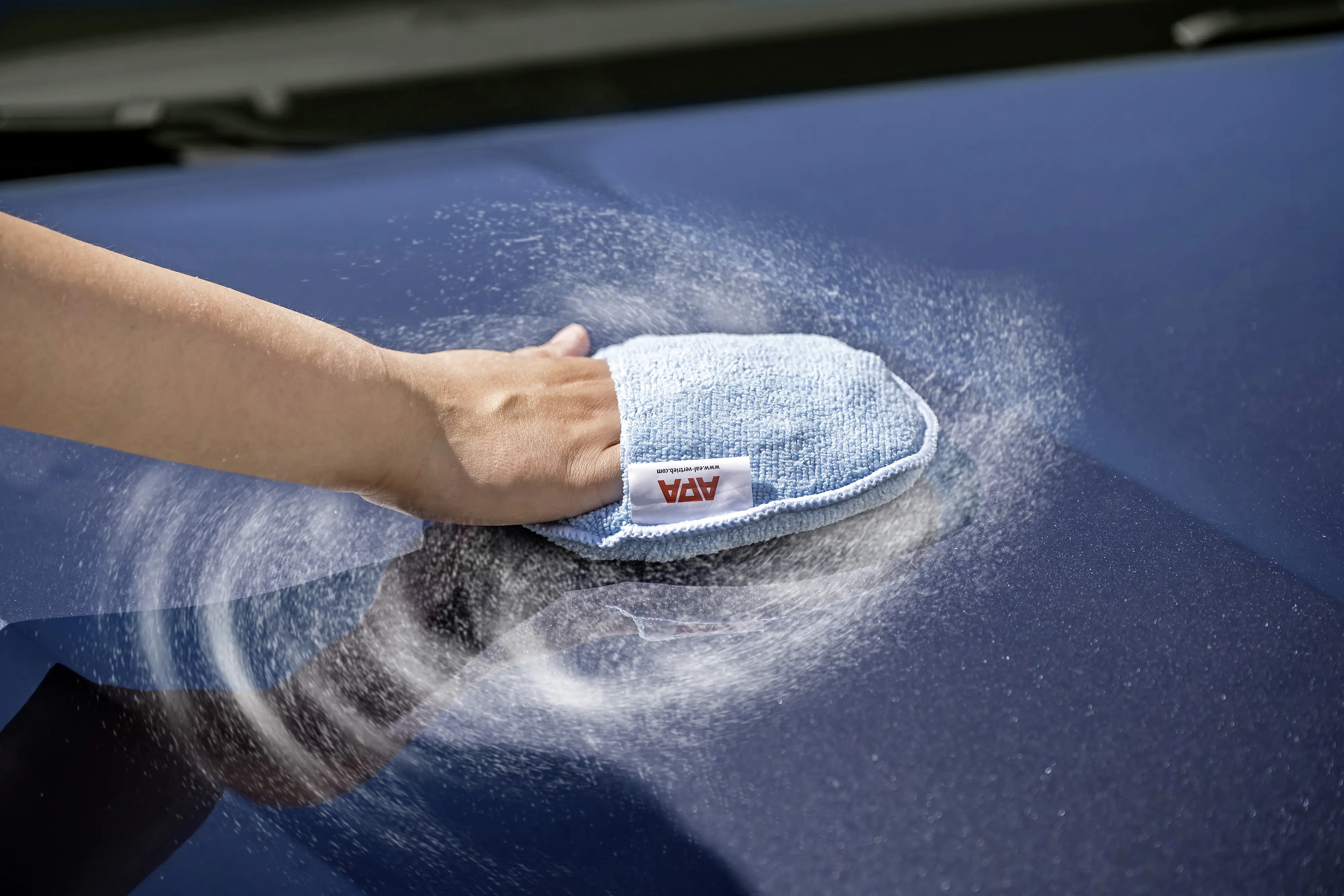 APA Polierhandschuh blau rund Ø 15cm