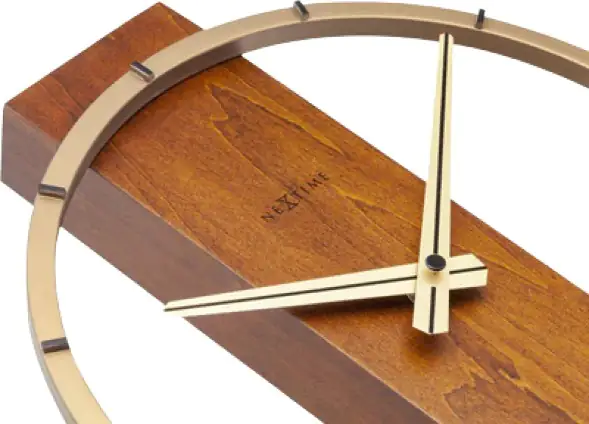 Nextime Tisch- Wanduhr Carl Small 34 x 27 cm braun
