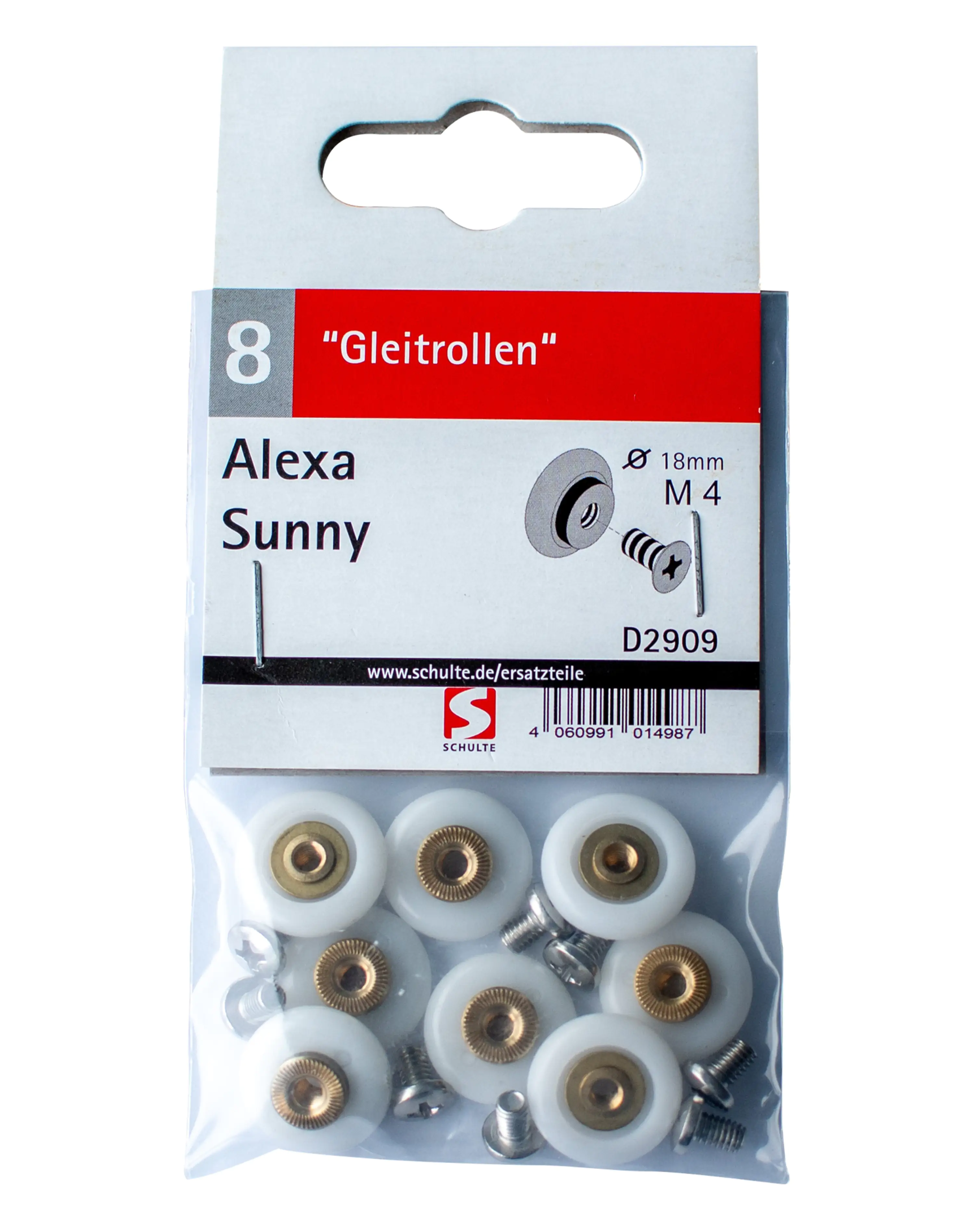 Schulte 8 x Gleitrollen
