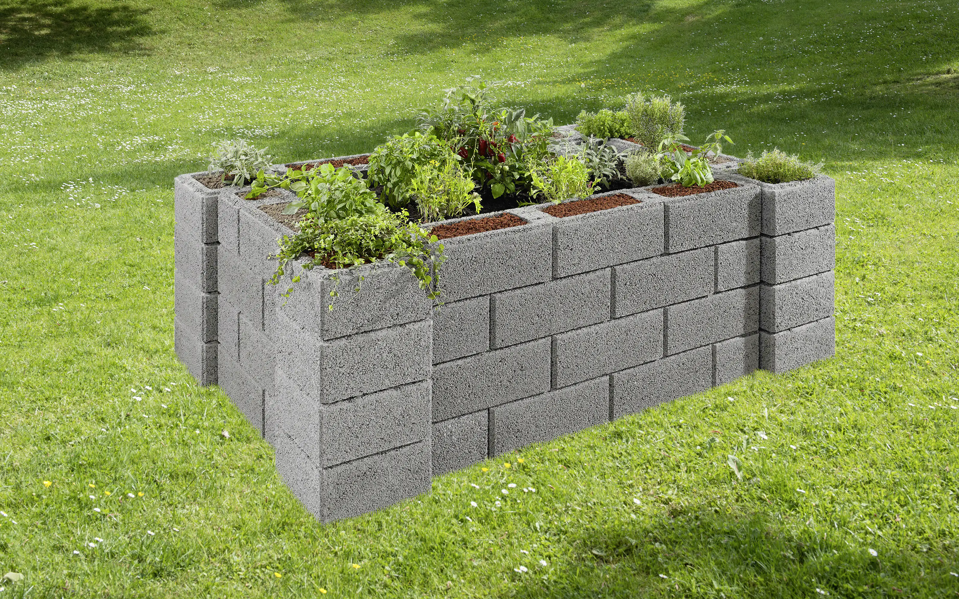 Kann Hochbeet-Set 4 Garten 230 x 150 x 85 cm grau