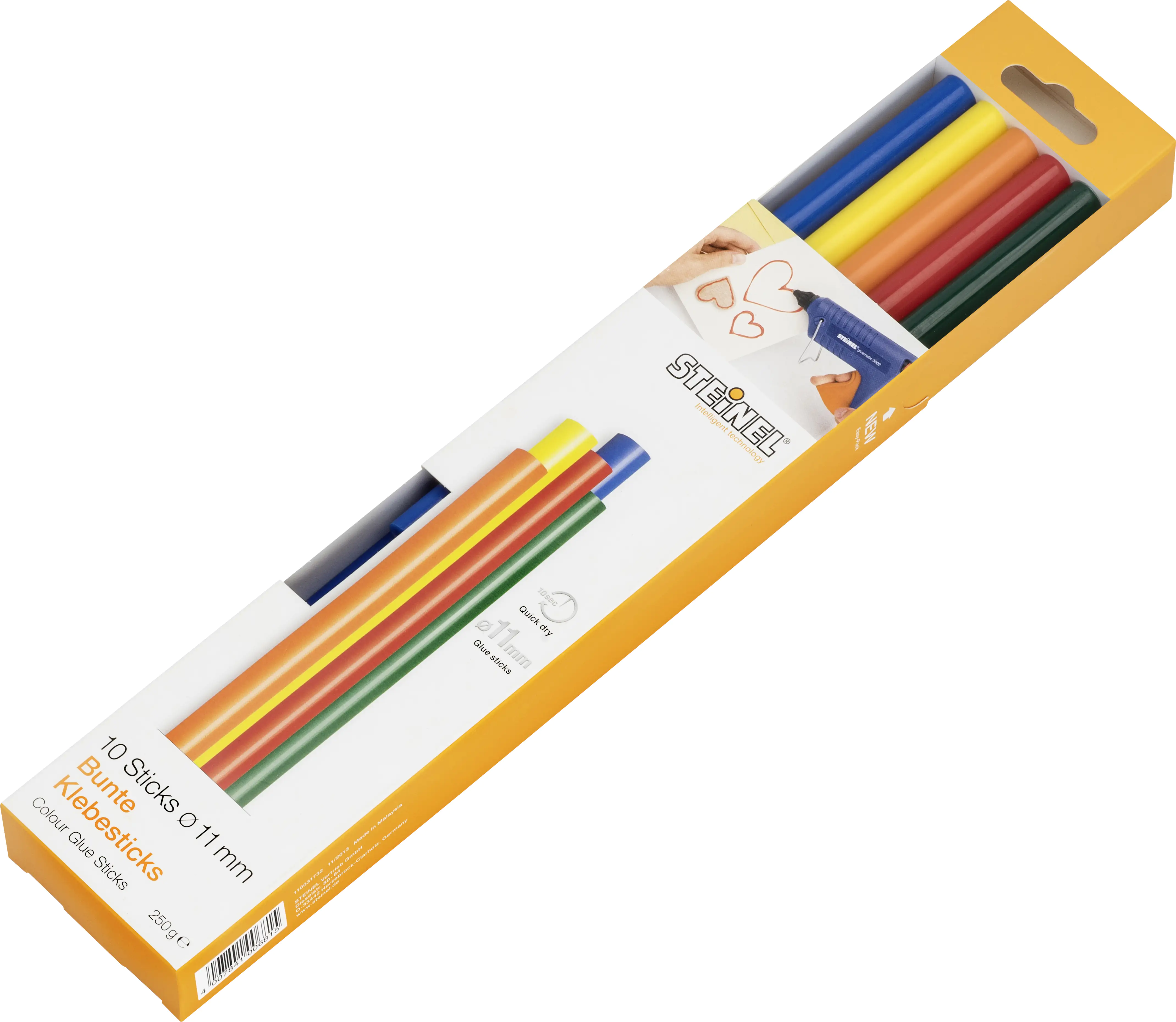 Steinel Klebesticks Ø 11 mm, bunt (Color), 10 Stück