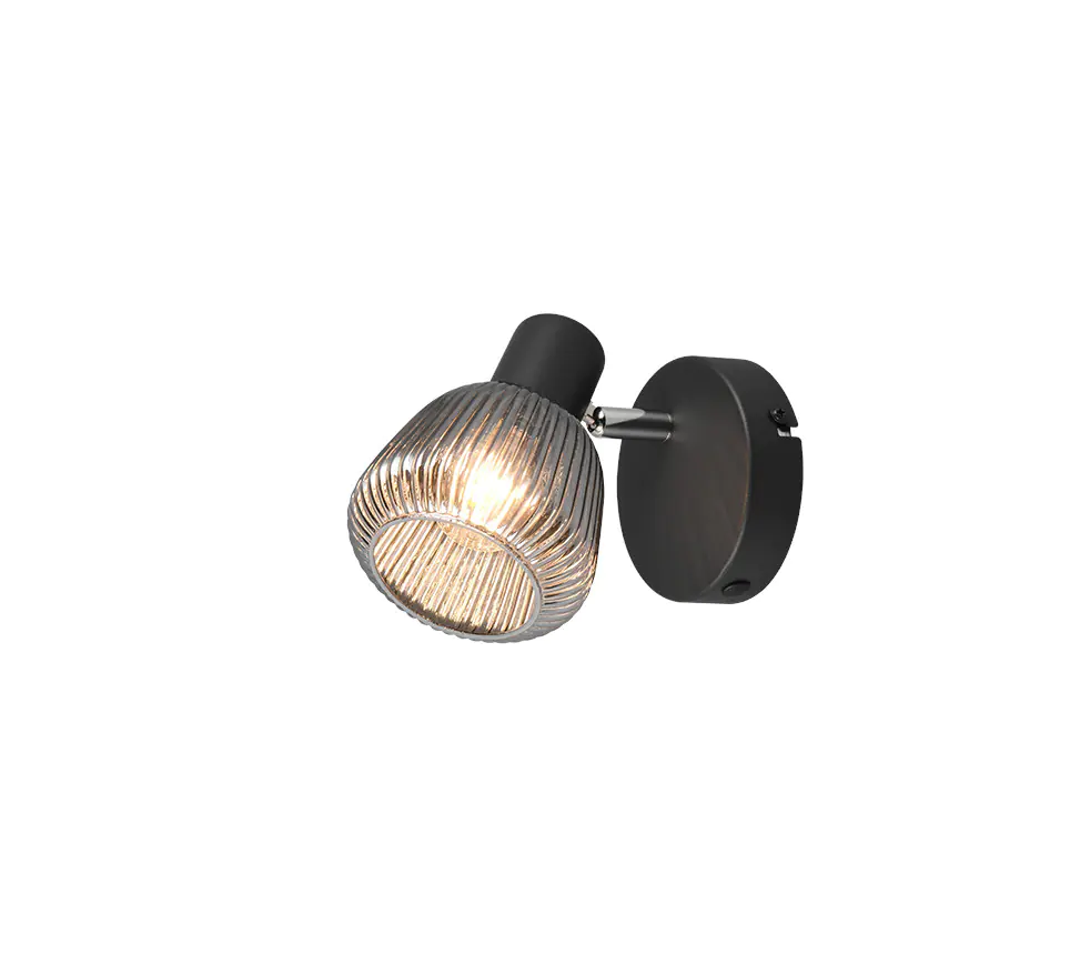 Trio Leuchten Spot Tarifa E14 schwarz matt Metall/Glas