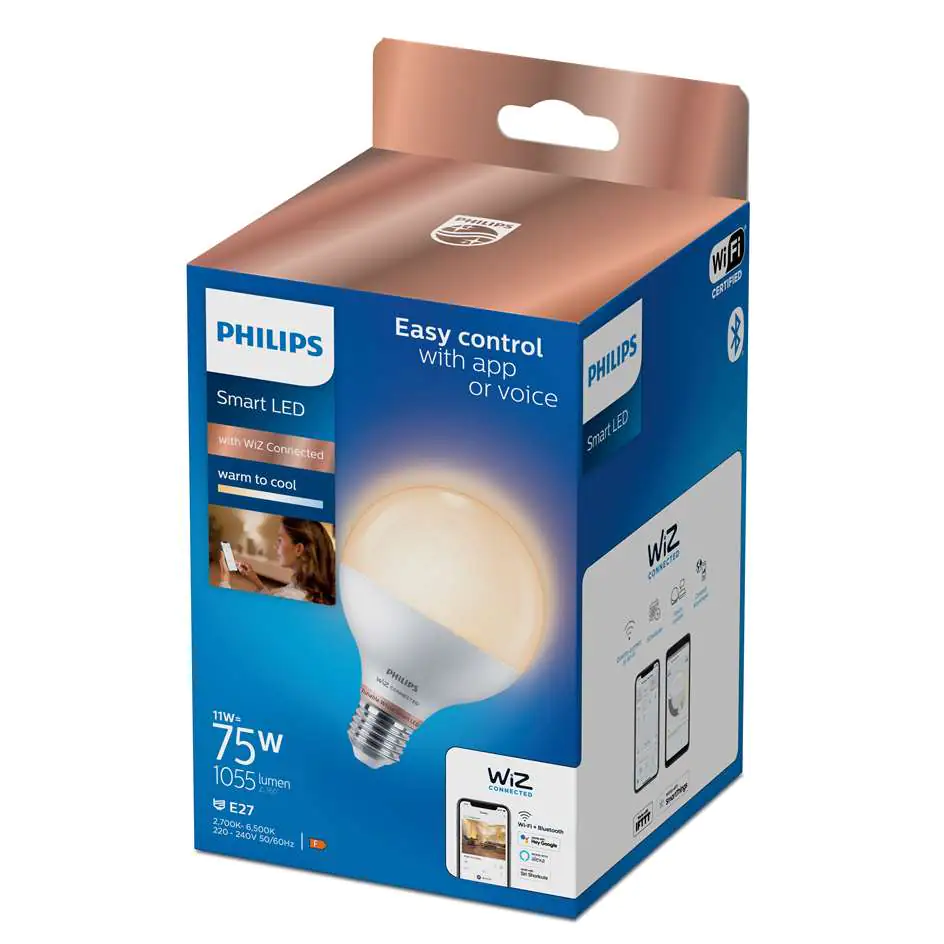 Philips Smart LED Leuchtmittel Tunable White G95 E27 Globeform 11 W