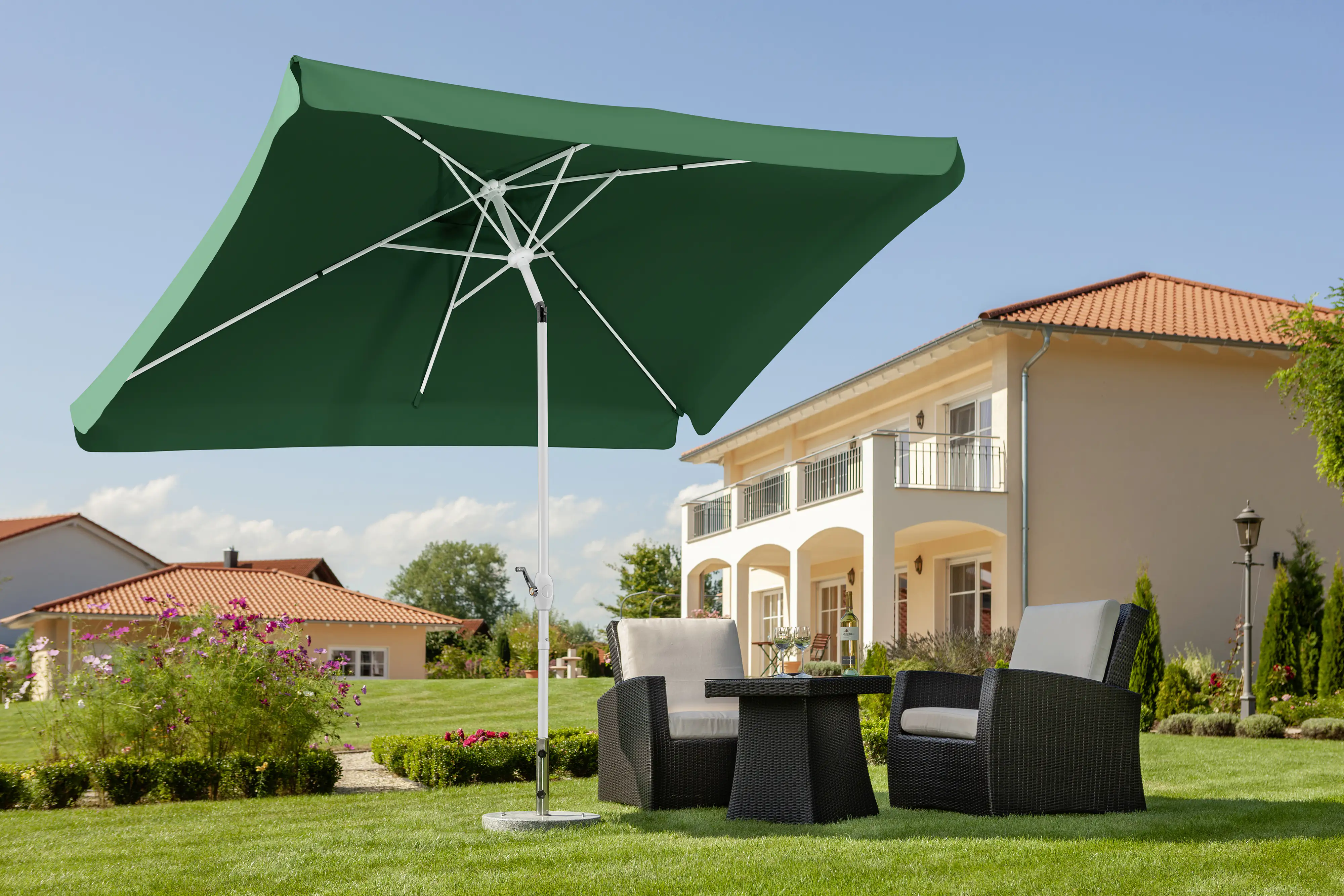 Schneider Sonnenschirm Gemini dunkelrot Ø 360 cm