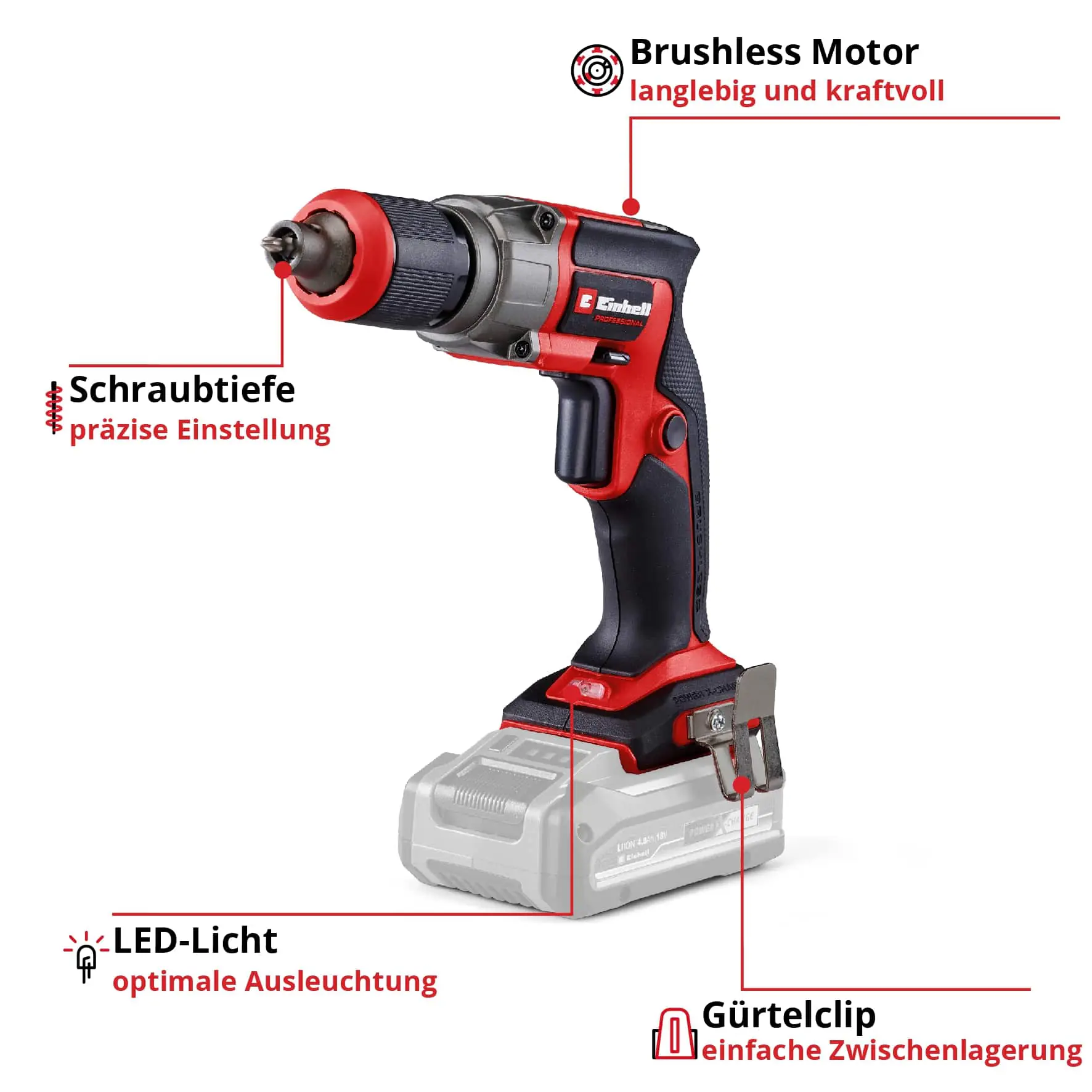 Einhell Professional Akku-Trockenbauschrauber TP-DY 18 Li BL Solo