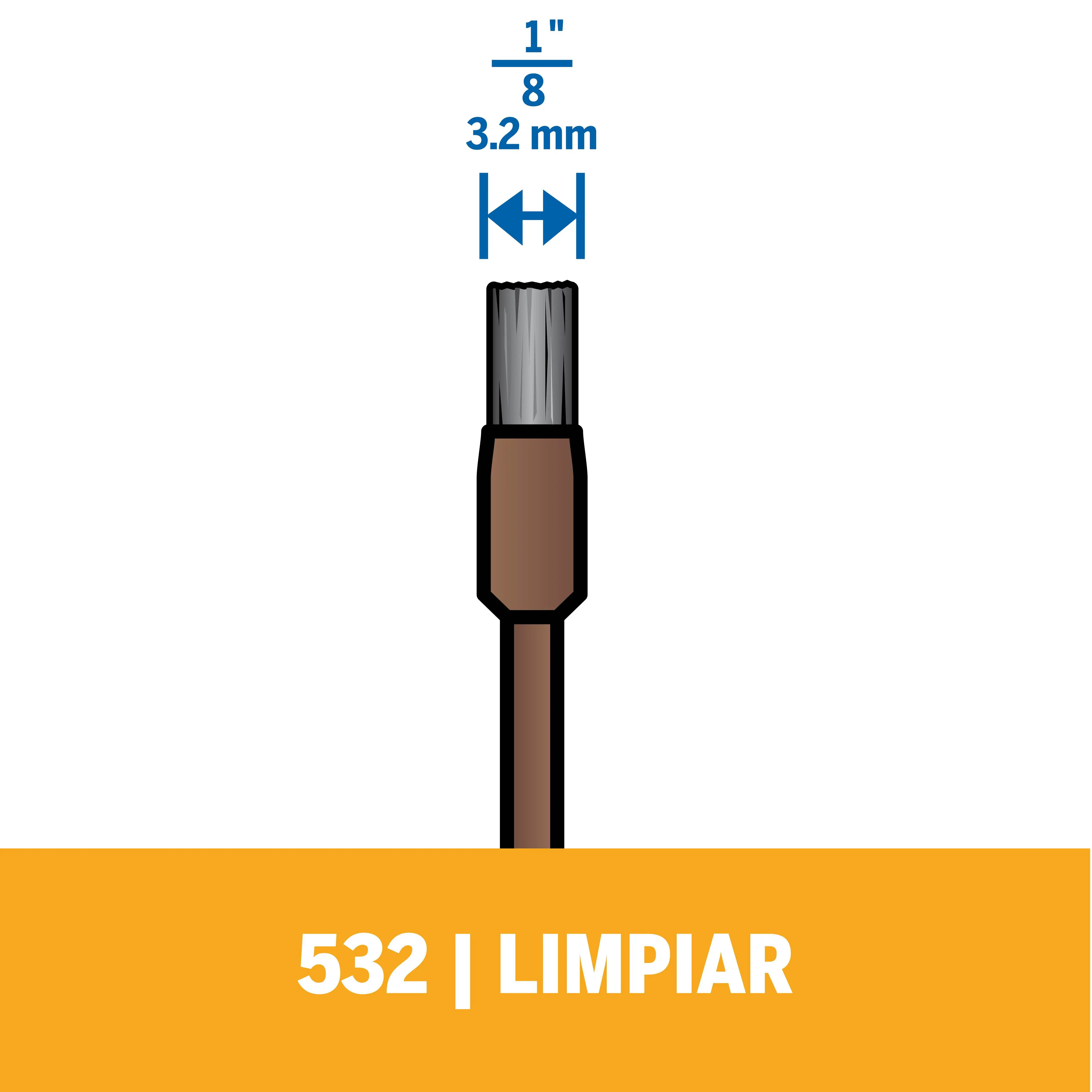 Dremel Edelstahlbürste Ø 3,2 mm 3 Stück