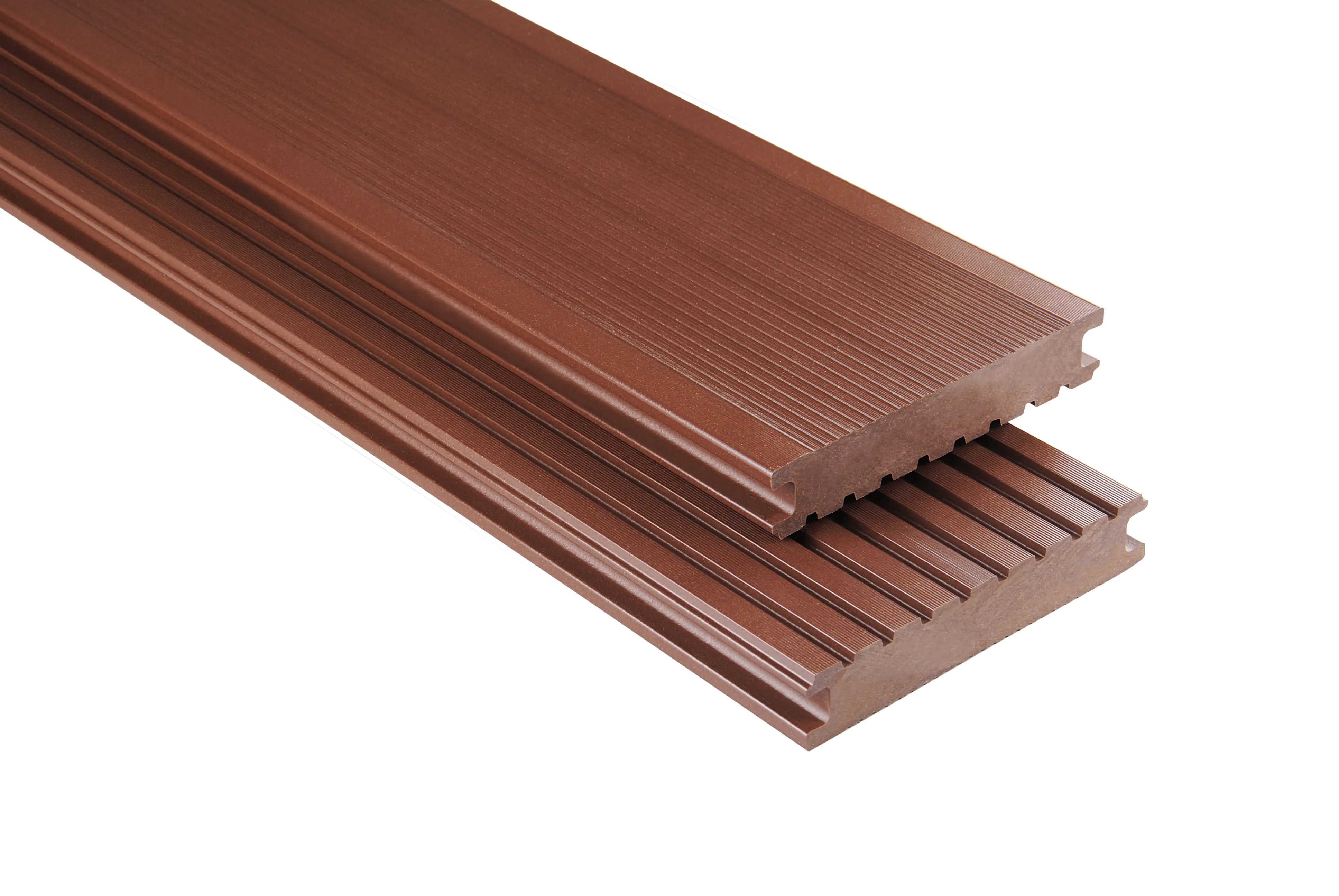 Kovalex Terrassendiele WPC Standard V 14,5 x 2,6 cm braun glatt Meterware