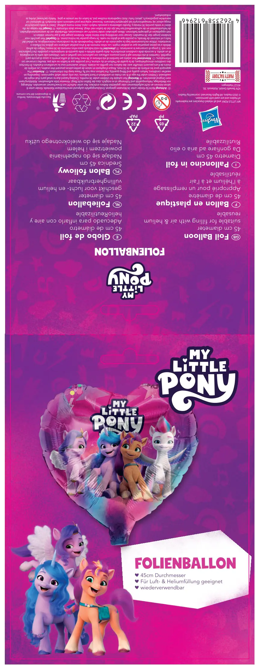 Folienballon My little Pony Herz 45 cm