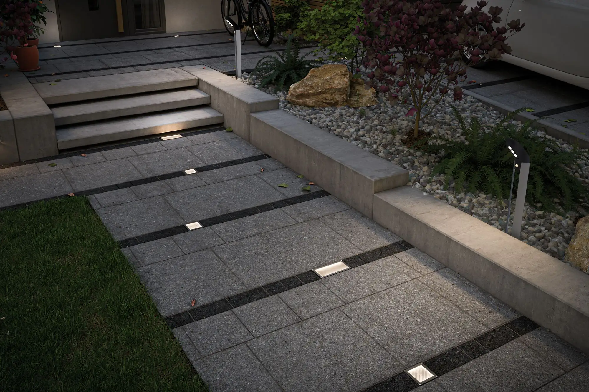 Paulmann LED Solar-Pollerleuchte Soley anthrazit warmweiß Bewegungsmelder