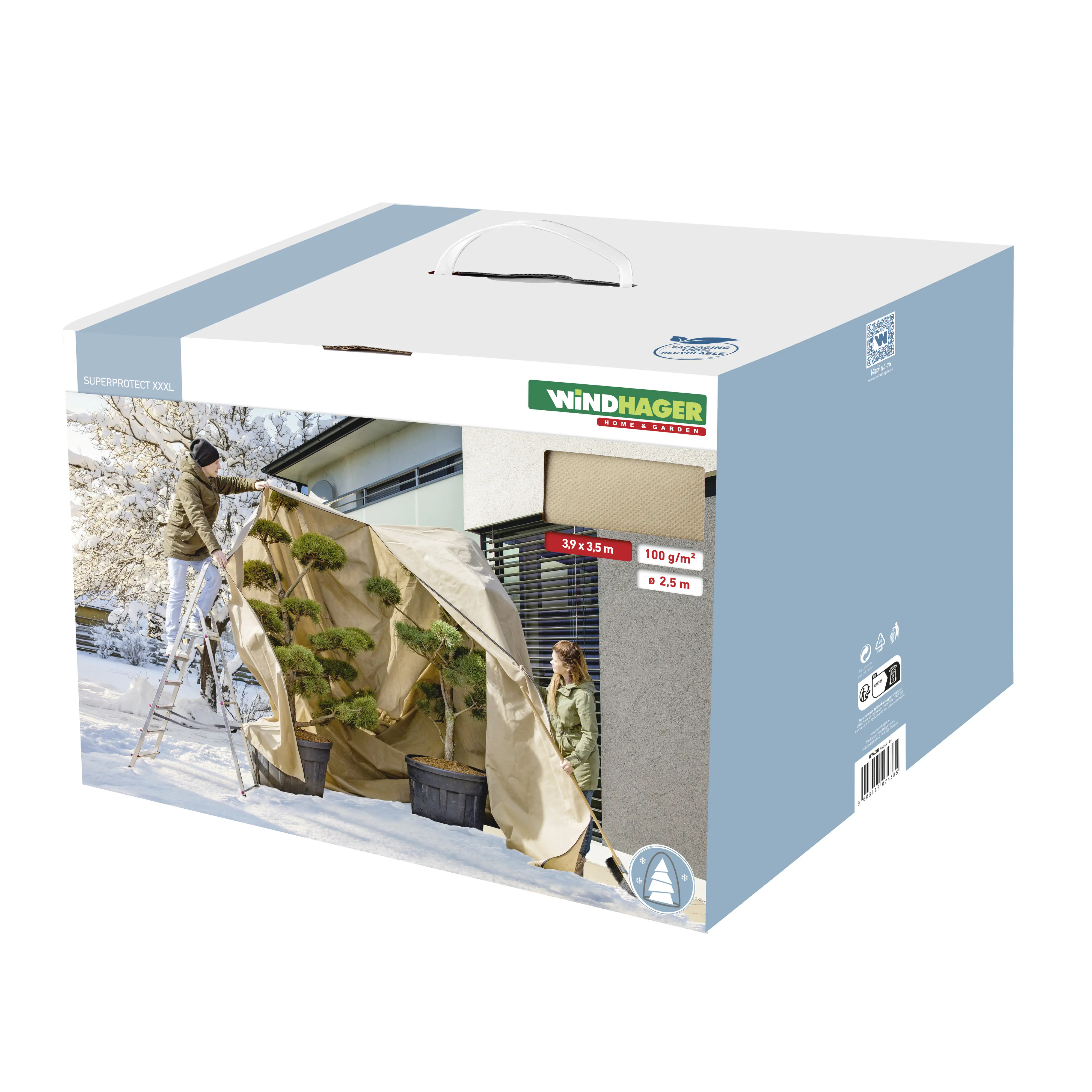 Windhager Vlieshaube Super-Protect XXXL 3,9 x 3,5 m, beige