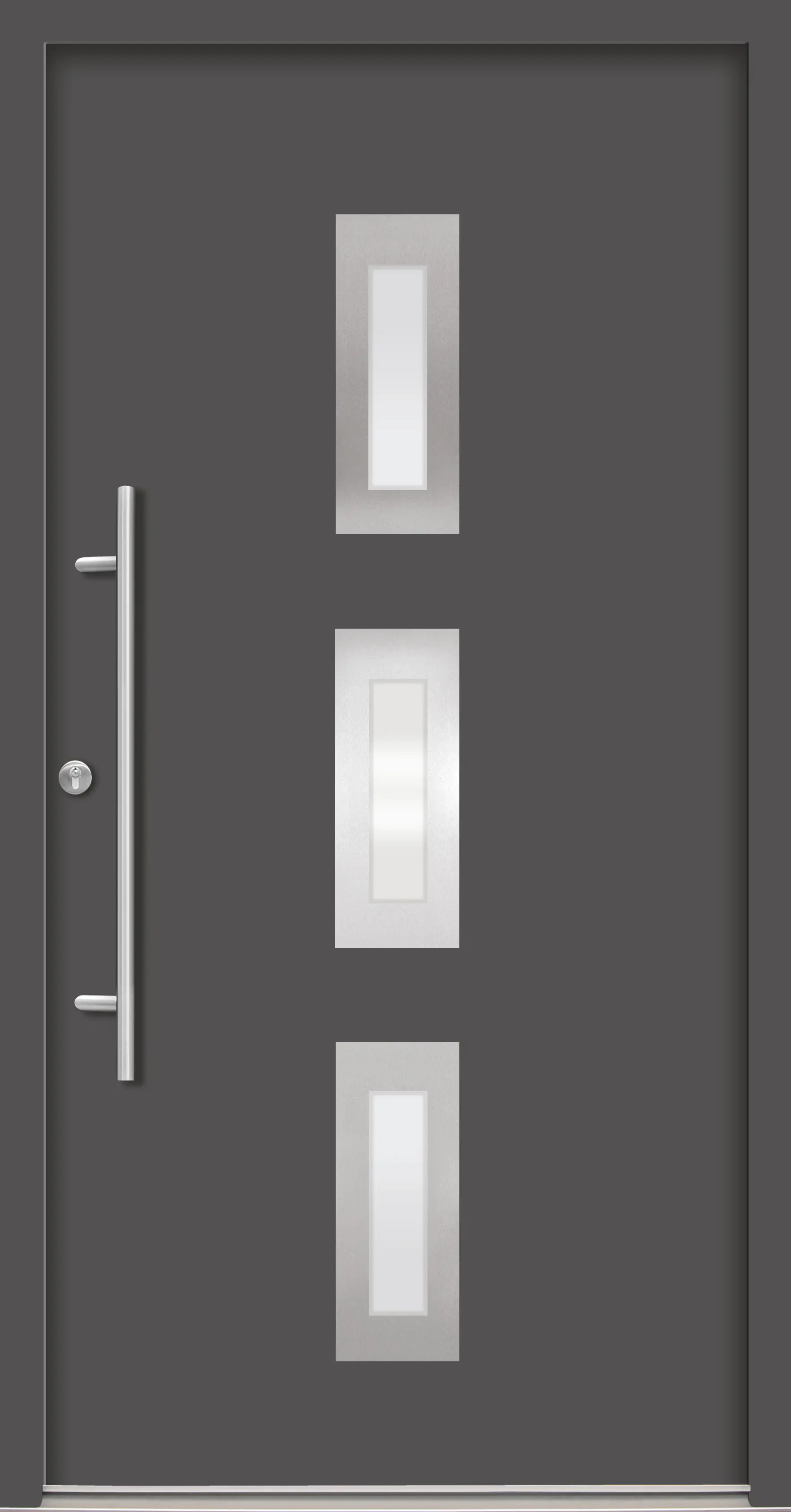 Splendoor Haustür Passivedoor Premium B02 Anthrazit DIN Links 100 x 210 cm