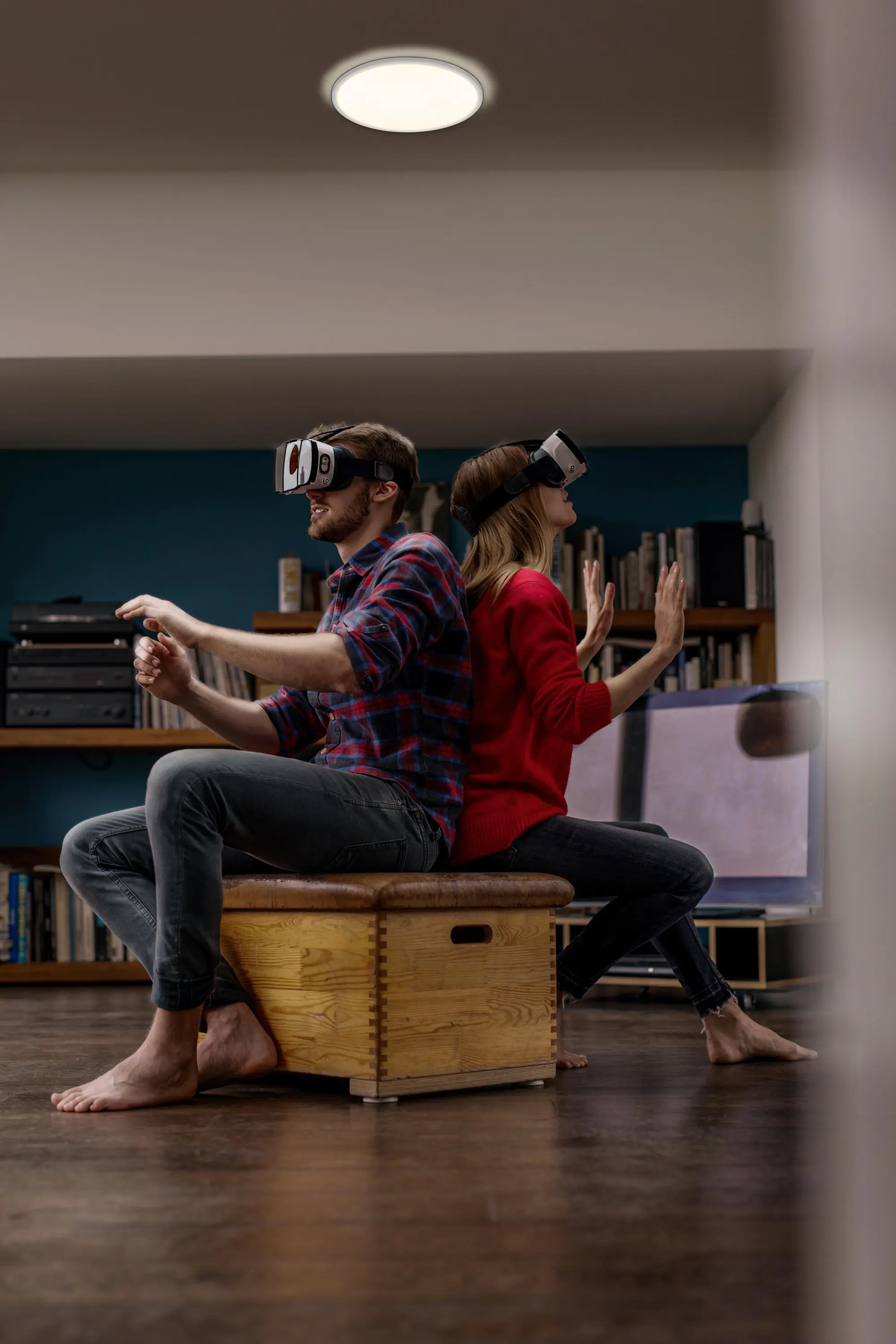 Ledvance Smart+ LED Deckenleuchte Orbis Ceiling weiß Ø 23,5 cm 19 W RGBW