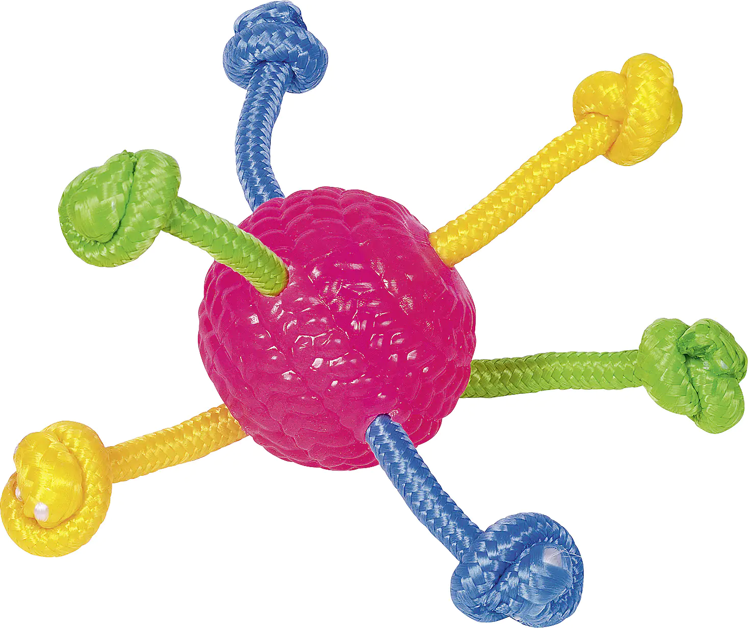 Nobby TPR Ball mit Spielseilen Ø 8 cm
