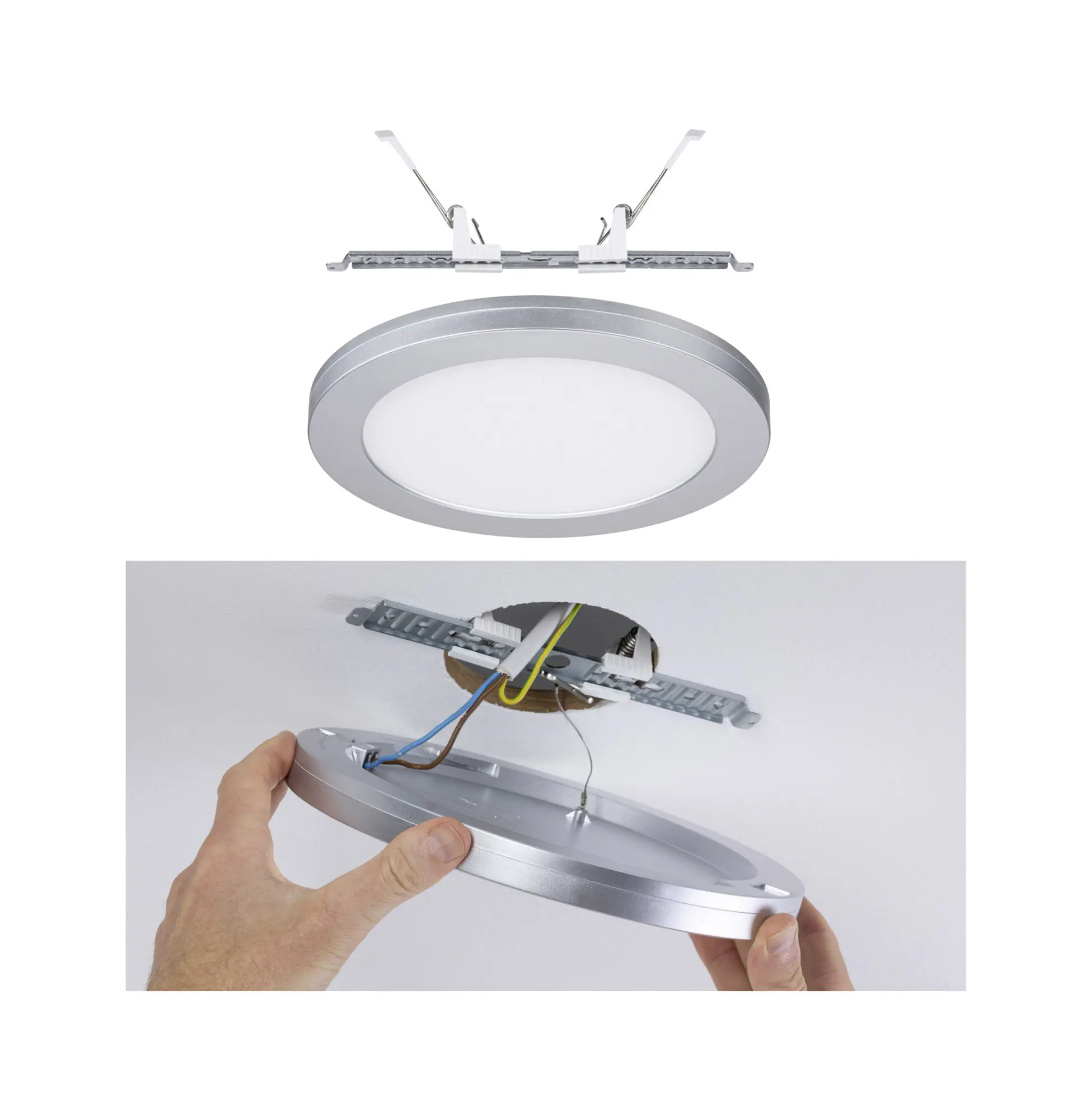 Paulmann LED Einbauleuchte Cover-it chrom 22,5 cm 16,5 W