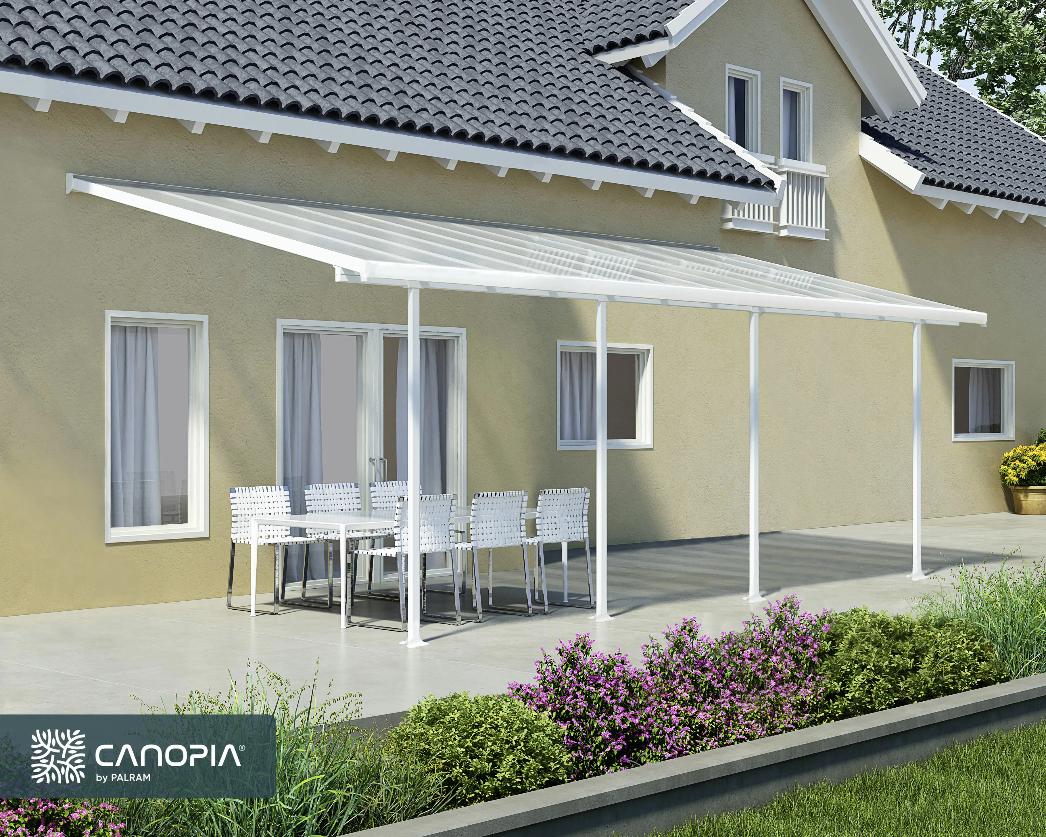 Canopia Terrassenüberdachung Feria  730 x 294 cm weiß