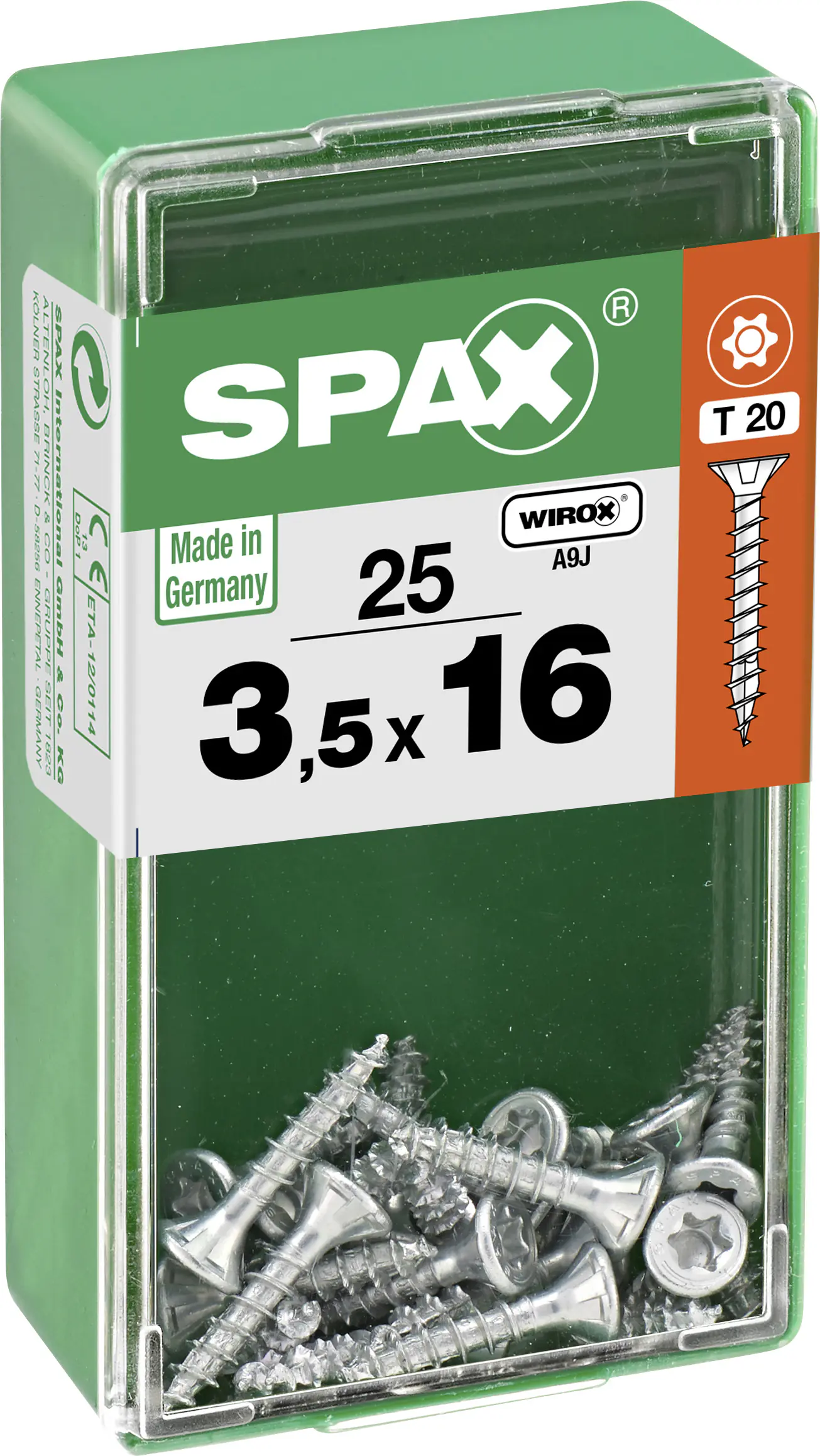 Spax Universalschrauben 3.5 x 16 mm TX 20 - 25 Stk.