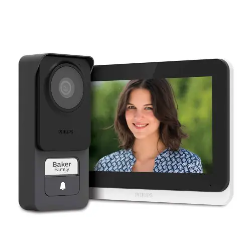 Philips Videotürsprechanlage Lite 2 7 Zoll Touch-Display 2 RFID Schlüssel