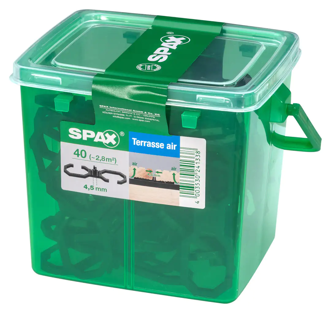 Spax Air-Belüftung 9 x 2,8 x 0,4 cm 40 Stück 4,5 mm Fuge