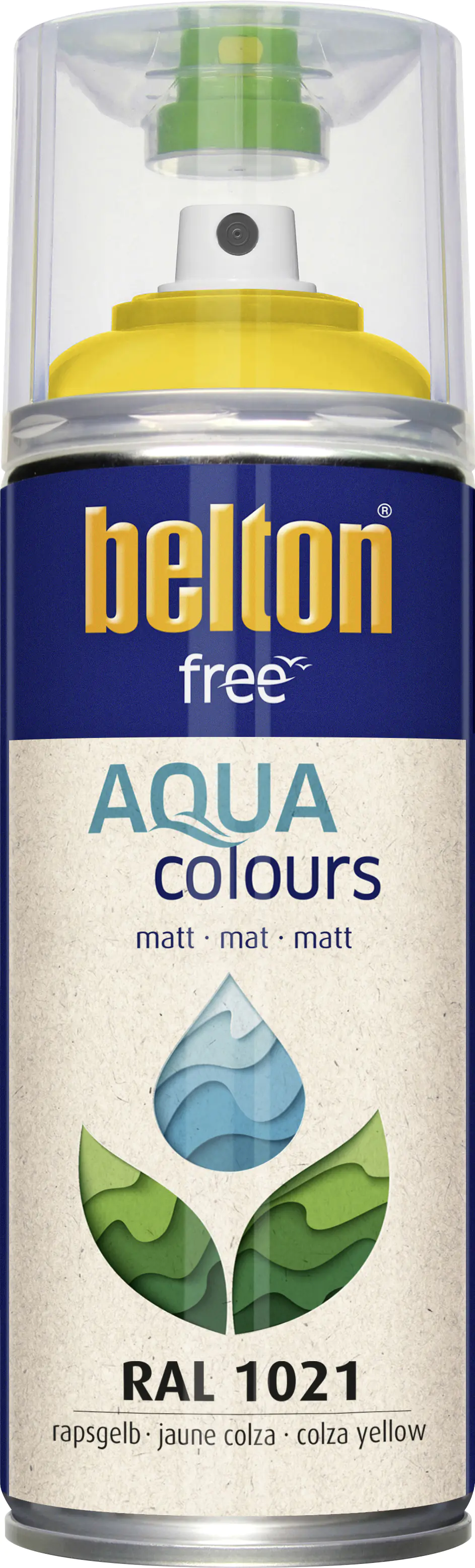 belton free Lackspray AQUAcolours 400 ml rapsgelb matt