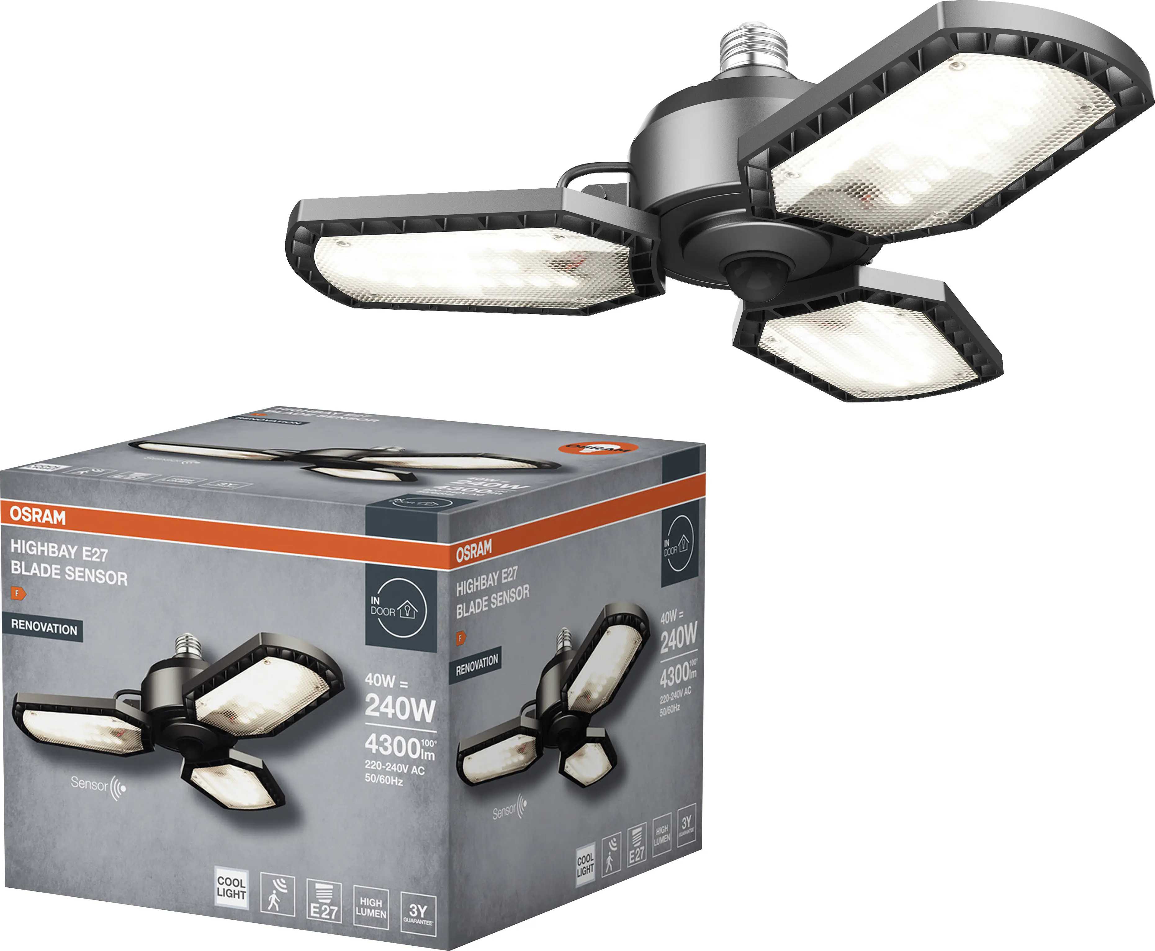 Ledvance LED Arbeitsleuchte für Baustellenfassung 40 Watt, E27-Sockel