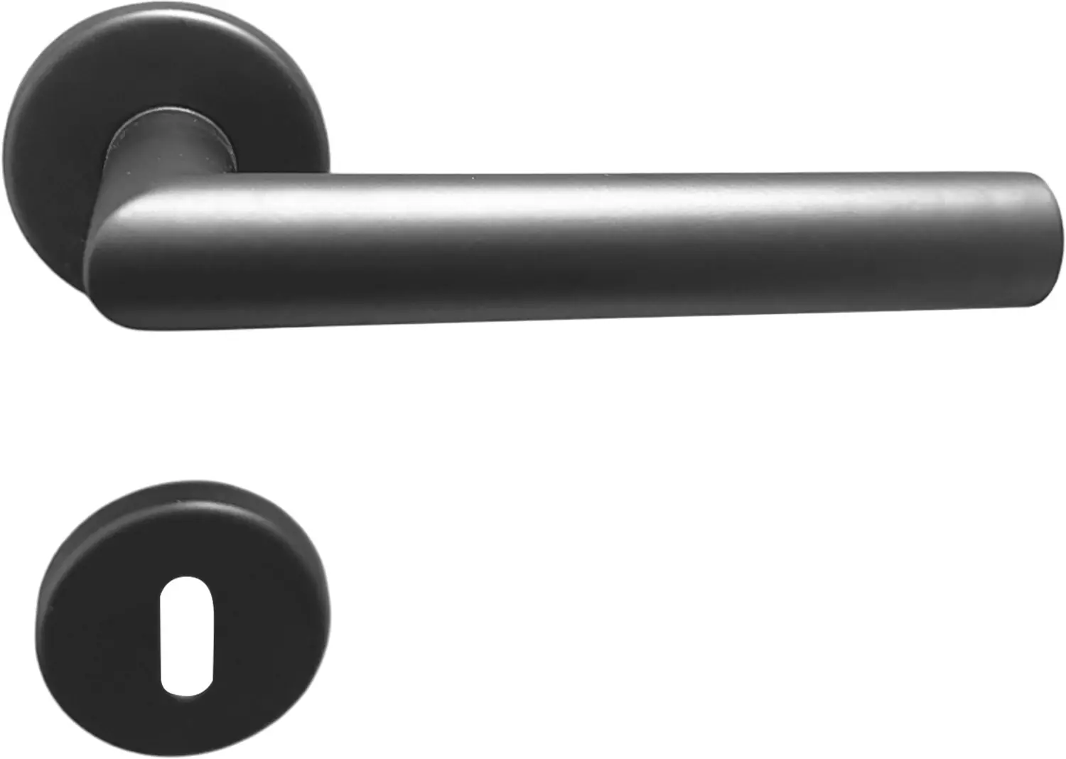 TrendLine Türgriff-Garnitur BB Edelstahl schwarz Ø 49,1 mm