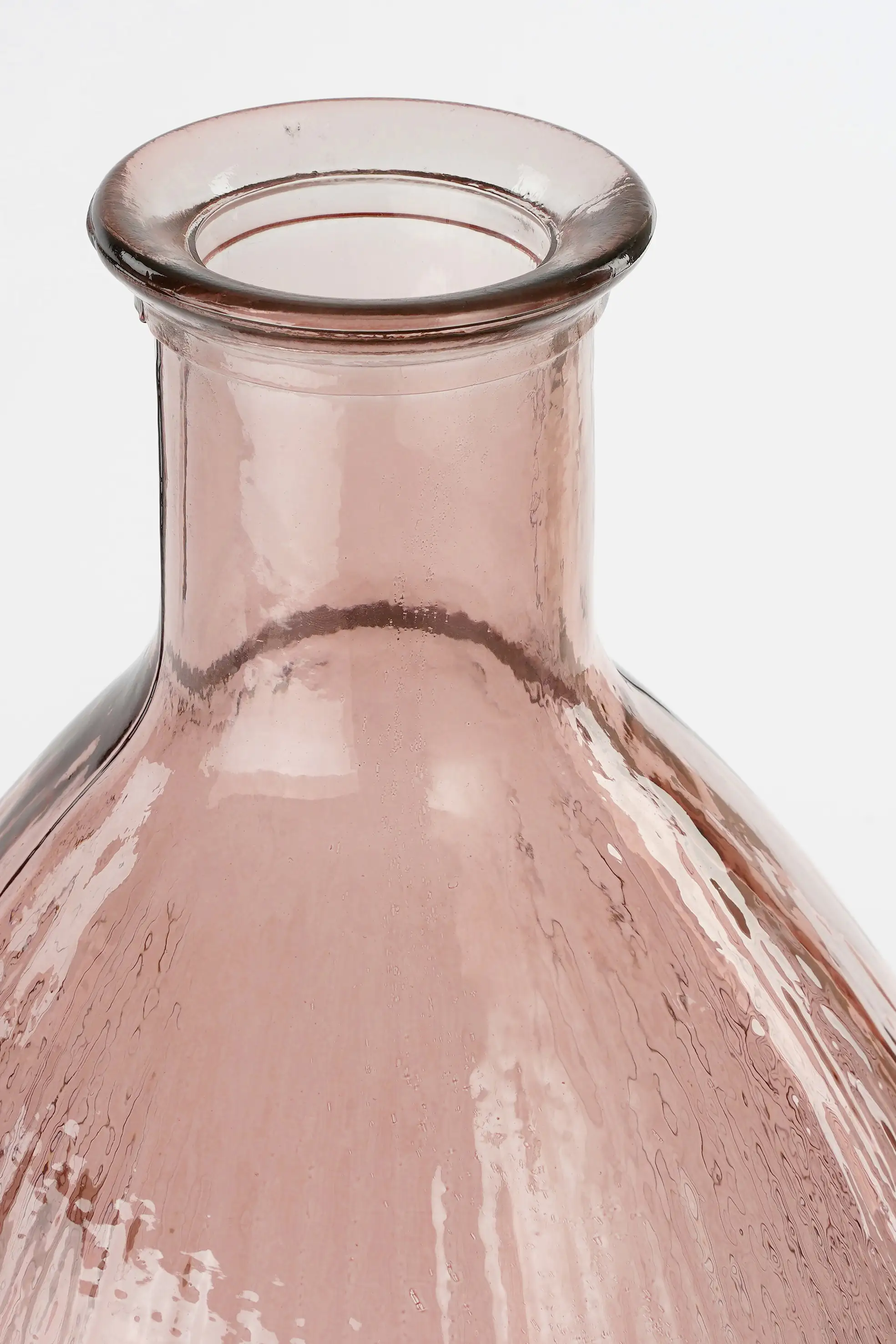 Mica Flaschenvase Firenza hellrosa Recyeltes Glas Ø 29 x 59 cm