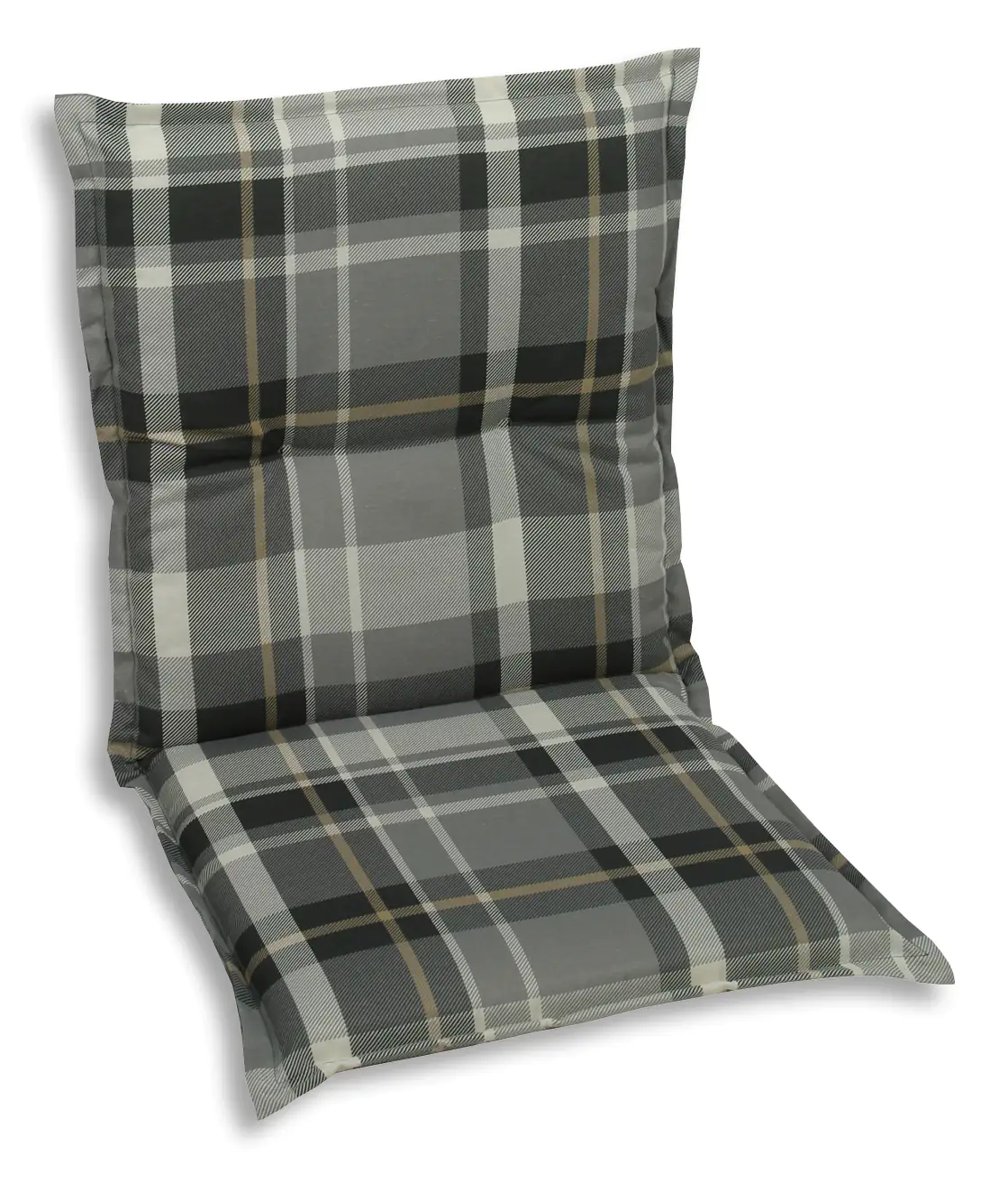 Go-De Niederlehner-Auflage 100 cm x50 cm x 6 cm, grau-kariert