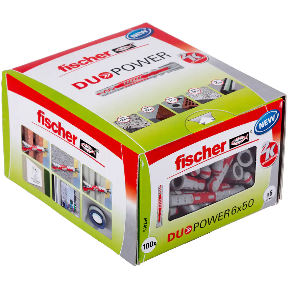 Fischer Dübel Duopower 8.0 x 65 mm - 50 Stück