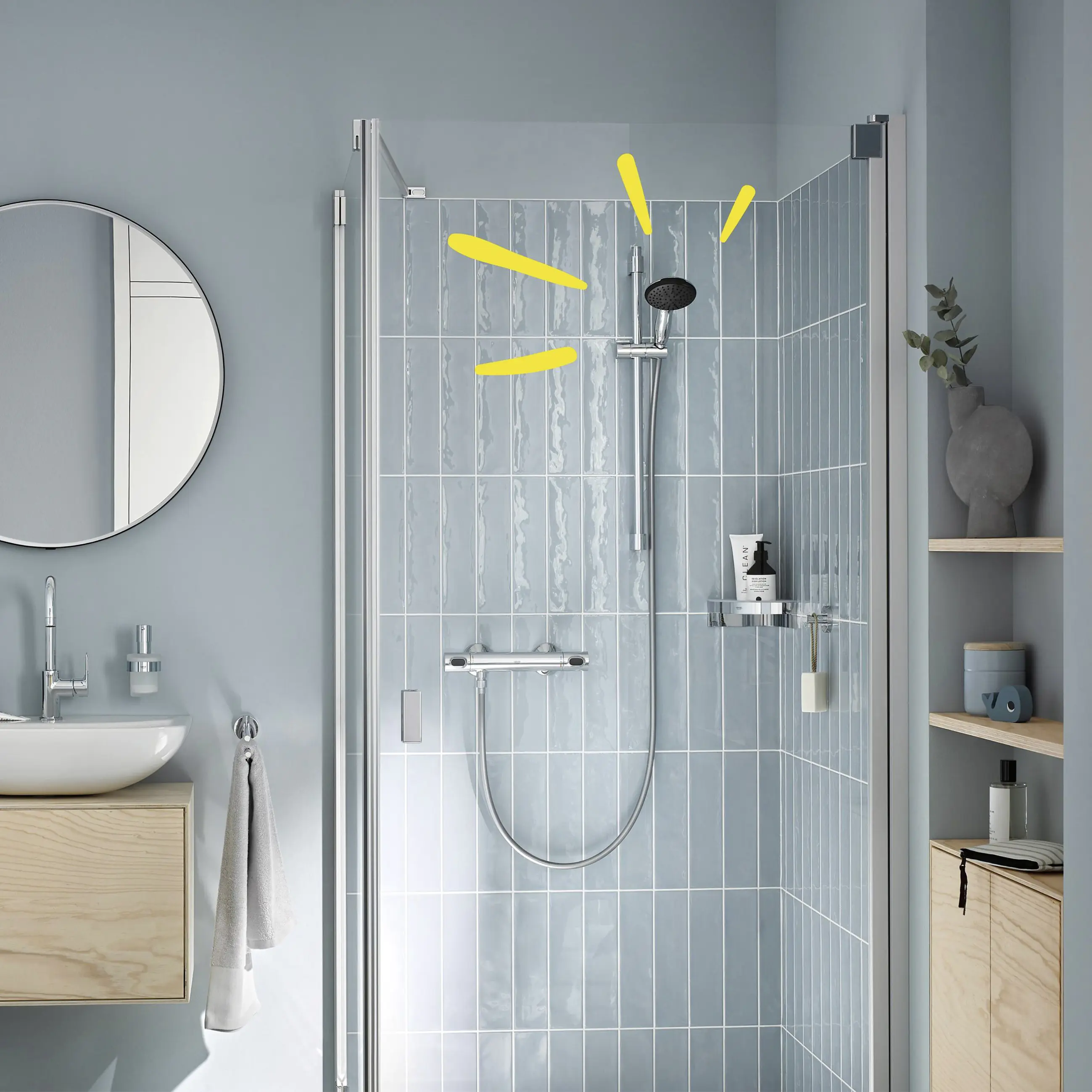 Grohe Handbrause 3 Strahlarten Vitalio Start 110 chrom