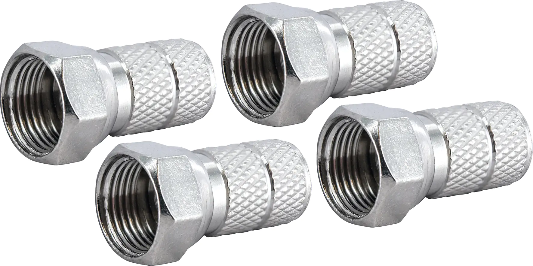 Schwaiger F Stecker FST8204 241 4x F Aufdrehstecker für Kabel mit 8,2mm Durchmesser