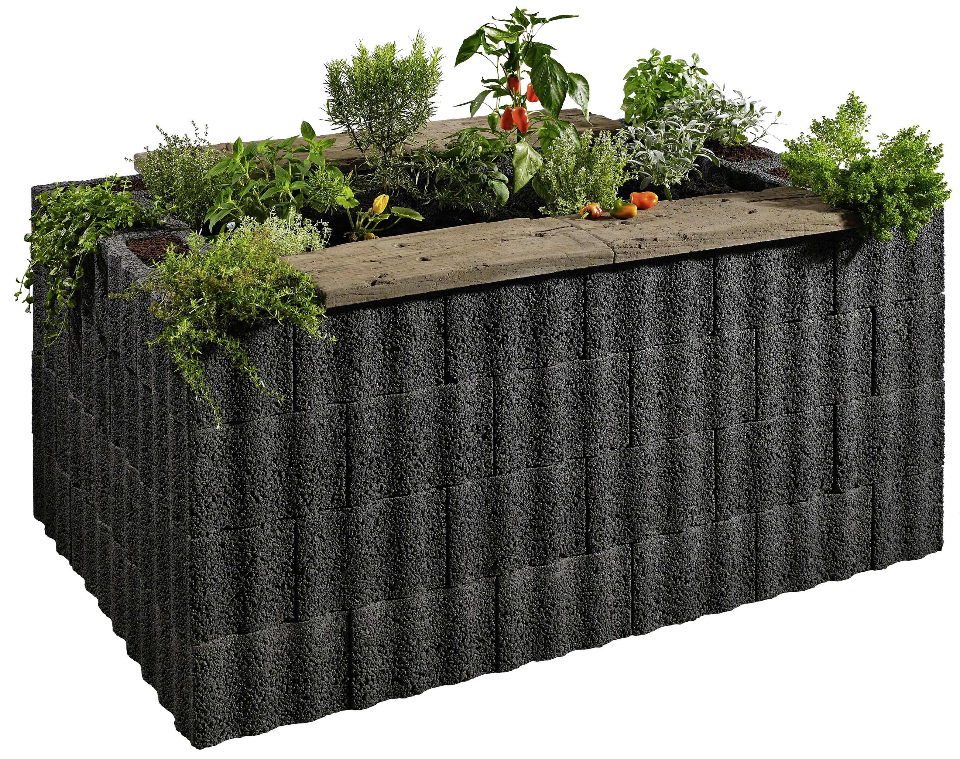 Kann Hochbeet-Set Wellino 170 x 110 x 80 cm anthrazit