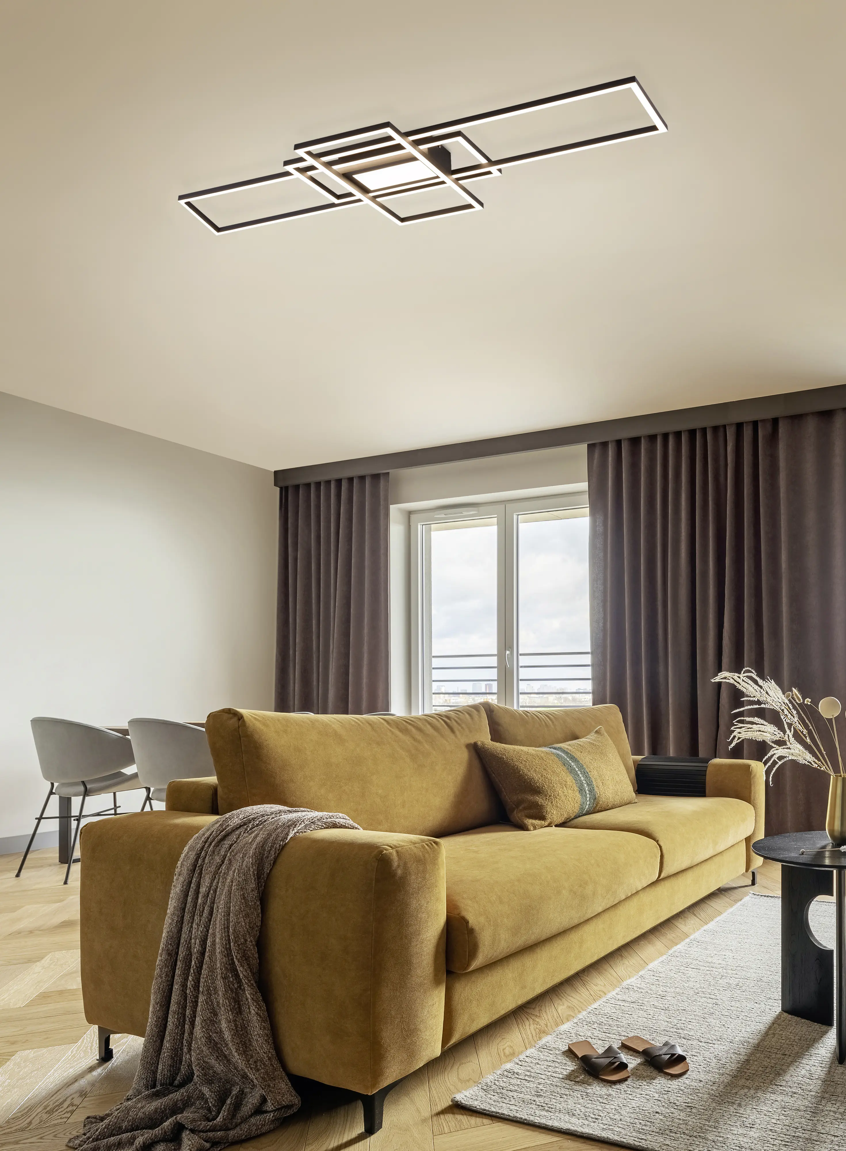 Trio Leuchten LED Deckenleuchte IRVINE anthrazit