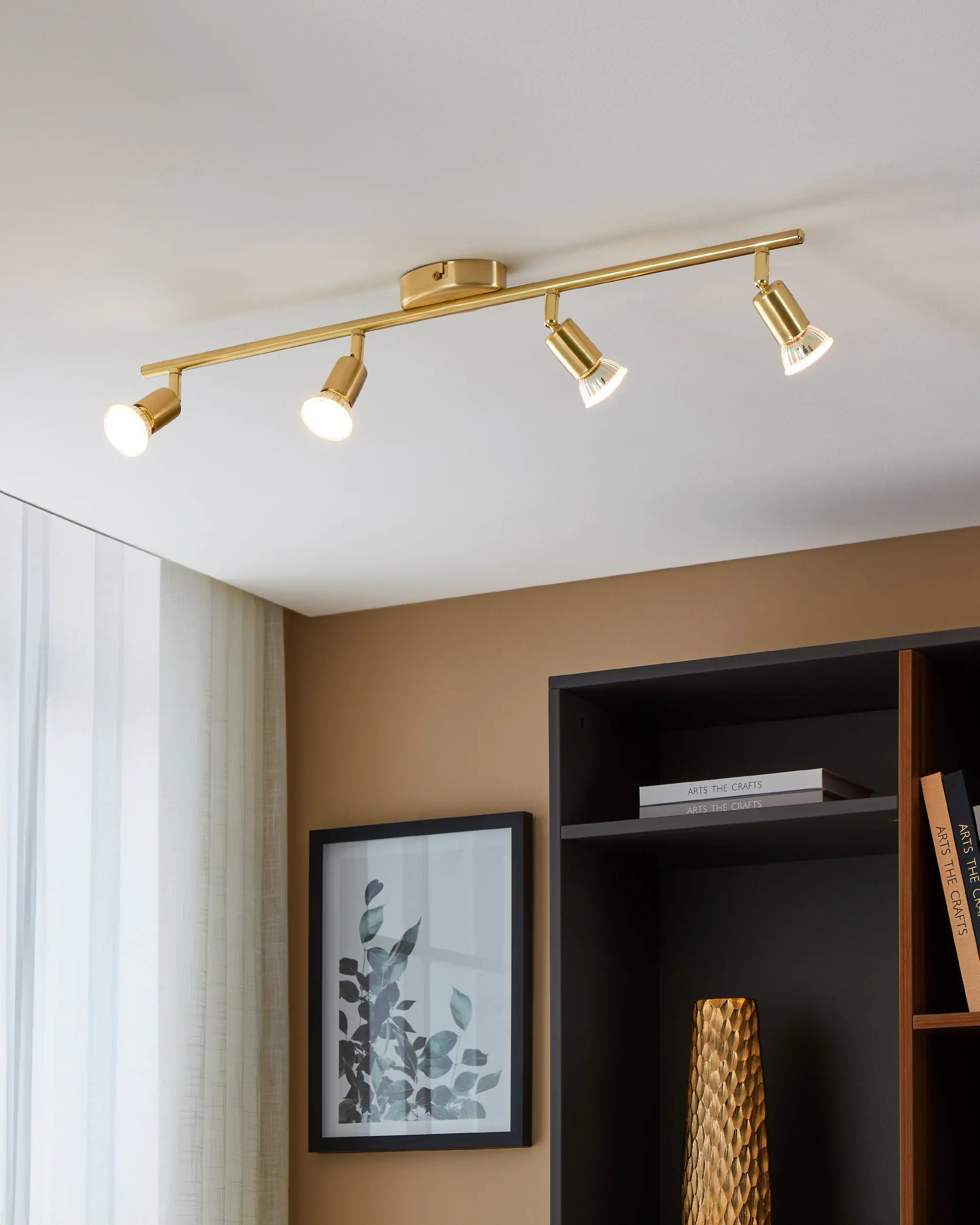 Eglo 4er LED Spot Buzz messing 68,5 x 6,5 cm GU10, warmweiß