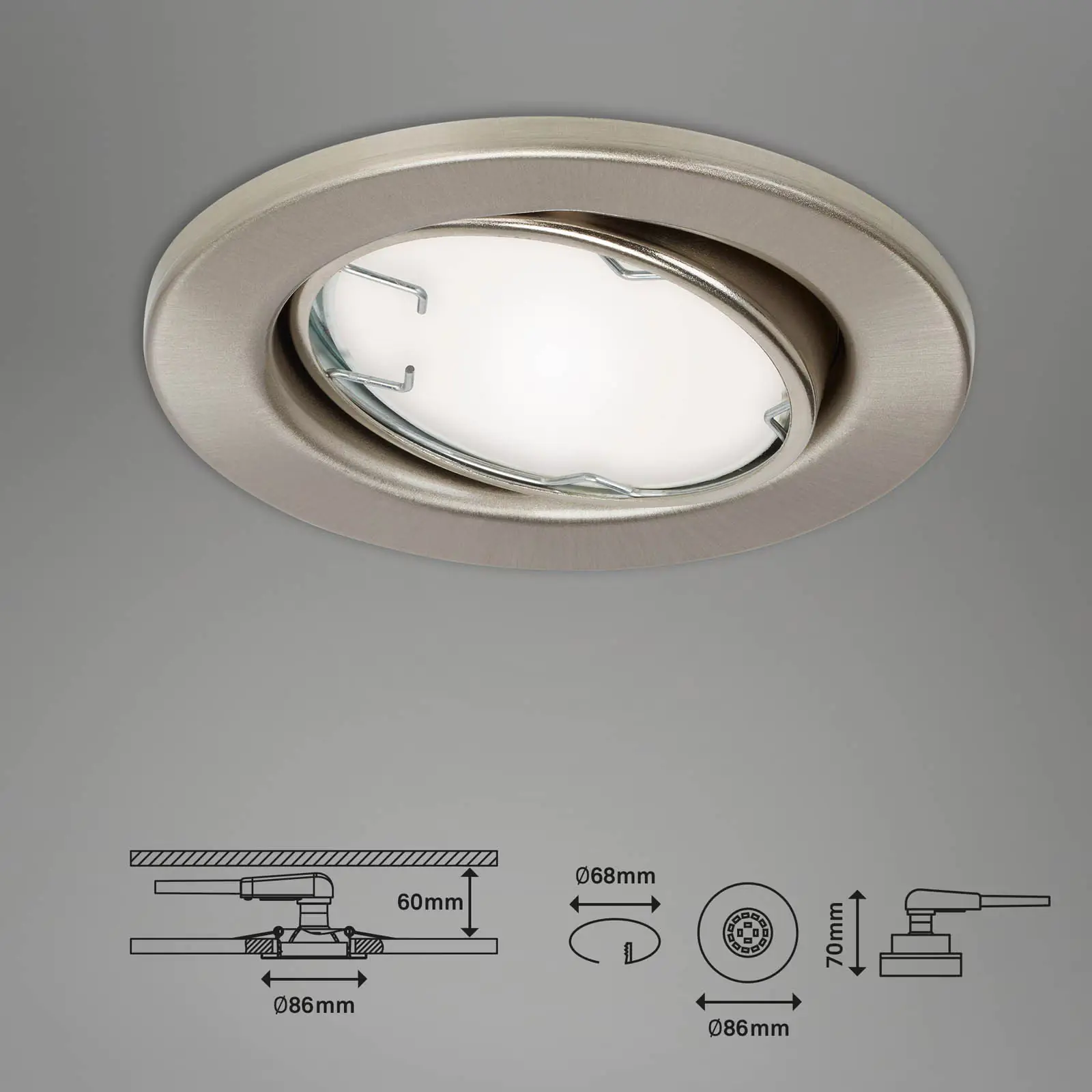 Di-Ka LED Einbauleuchte Fit Move S 3er Set Smart Home Tuya RGBW Ø 8,6 cm