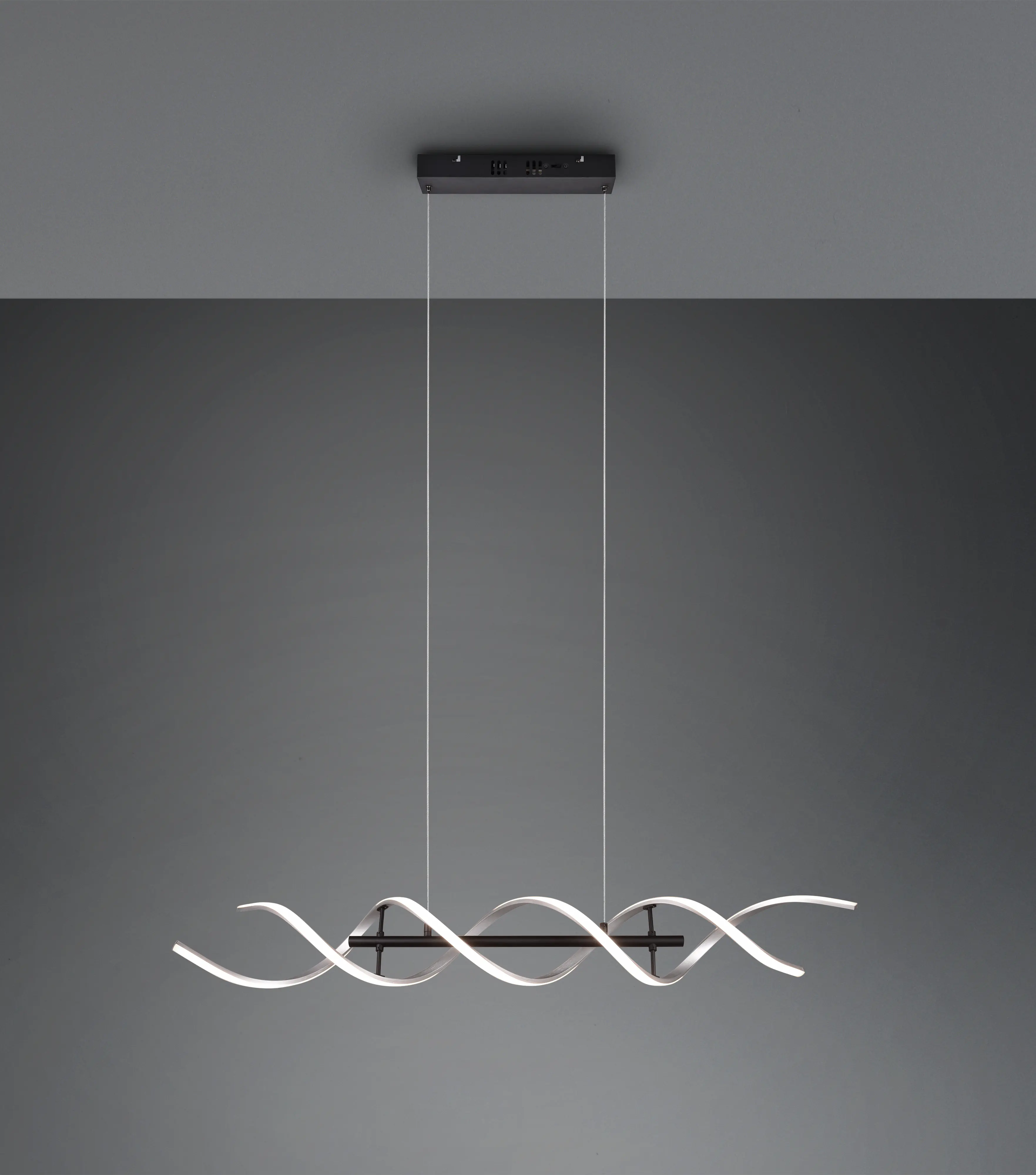 Trio LED-Pendelleuchte Sequence 150 x 104,5 cm warmweiß-neutralweiß aluminium dimmbar