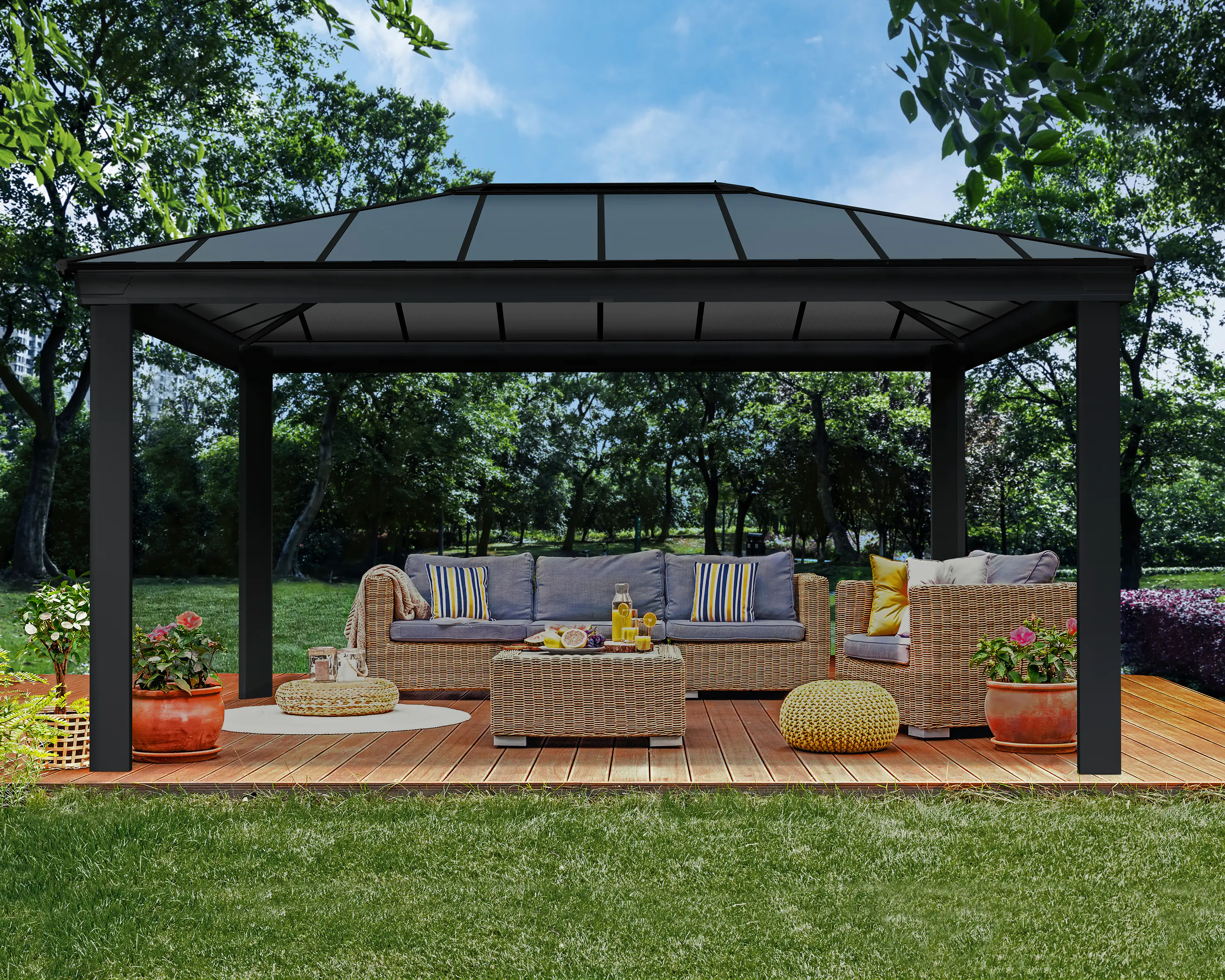 Canopia Pavillon Dallas 488 x 364 cm grau