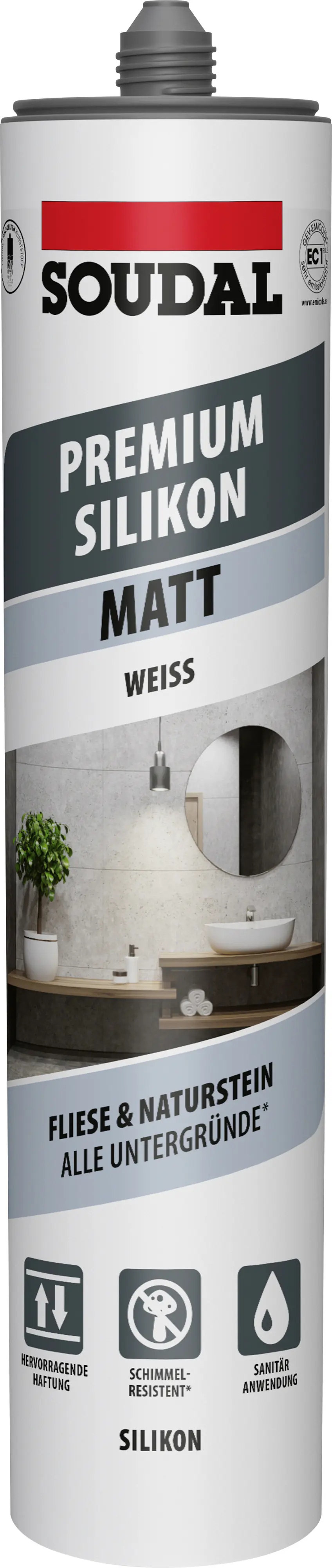 Soudal Silikon Premium weiß matt 300 ml