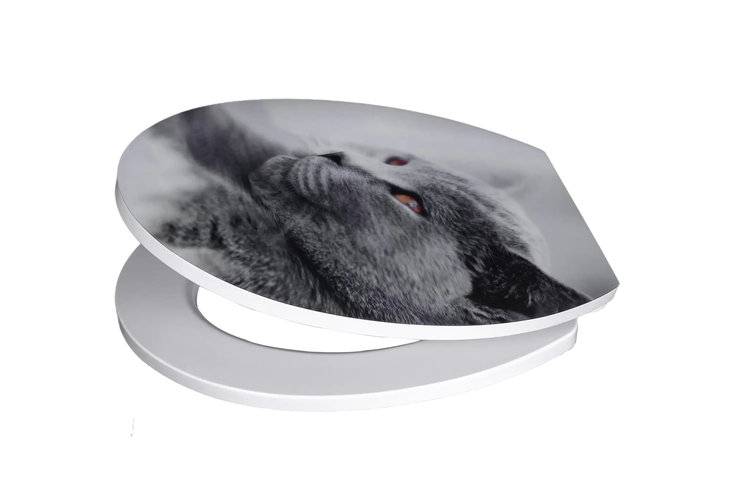 Primaster WC-Sitz mit Absenkautomatik Katze 3D weiß