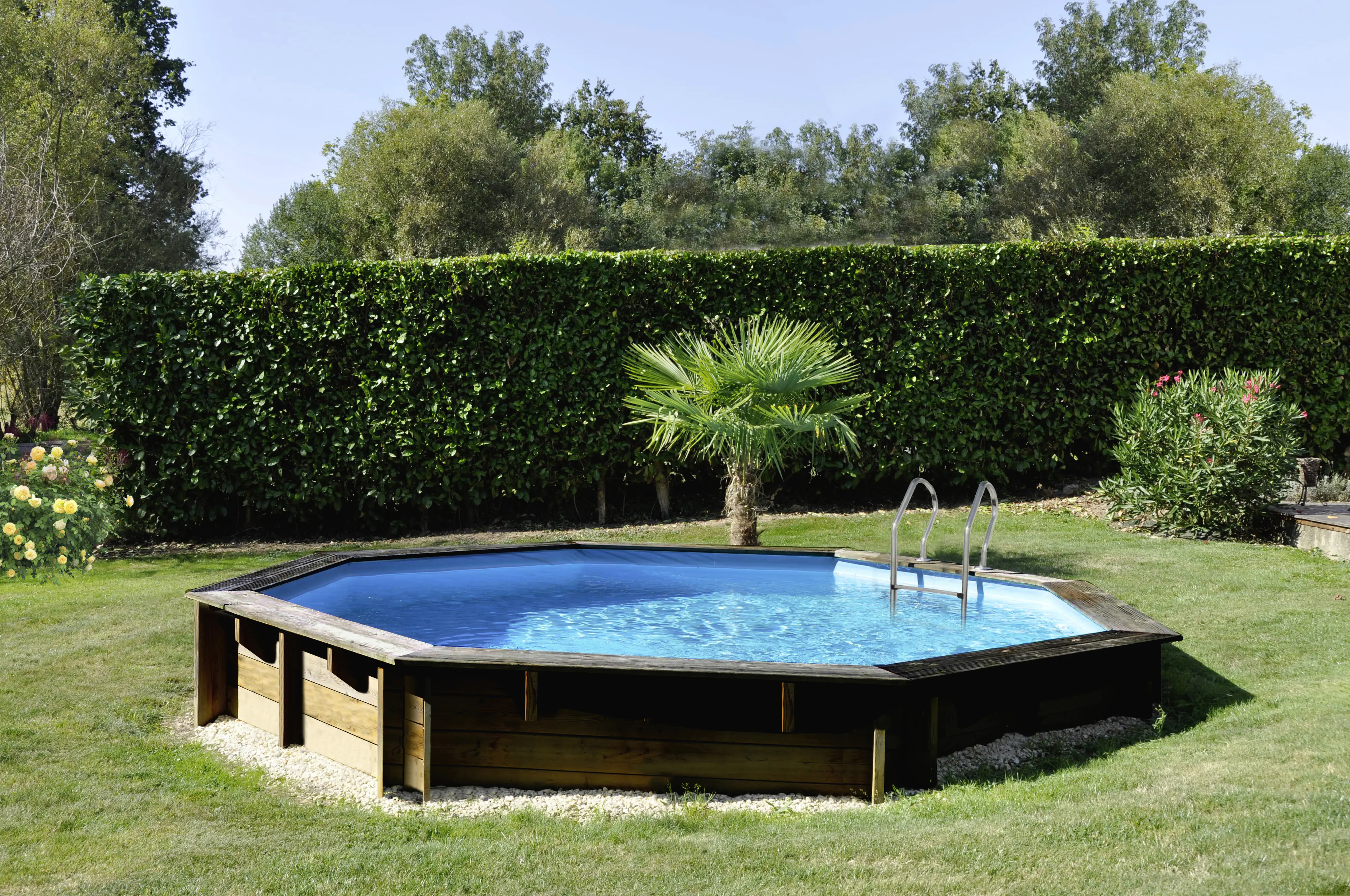 Gre Holzpool Sunbay Violette 2 Komplettset rund Ø 500 x 127 cm natur