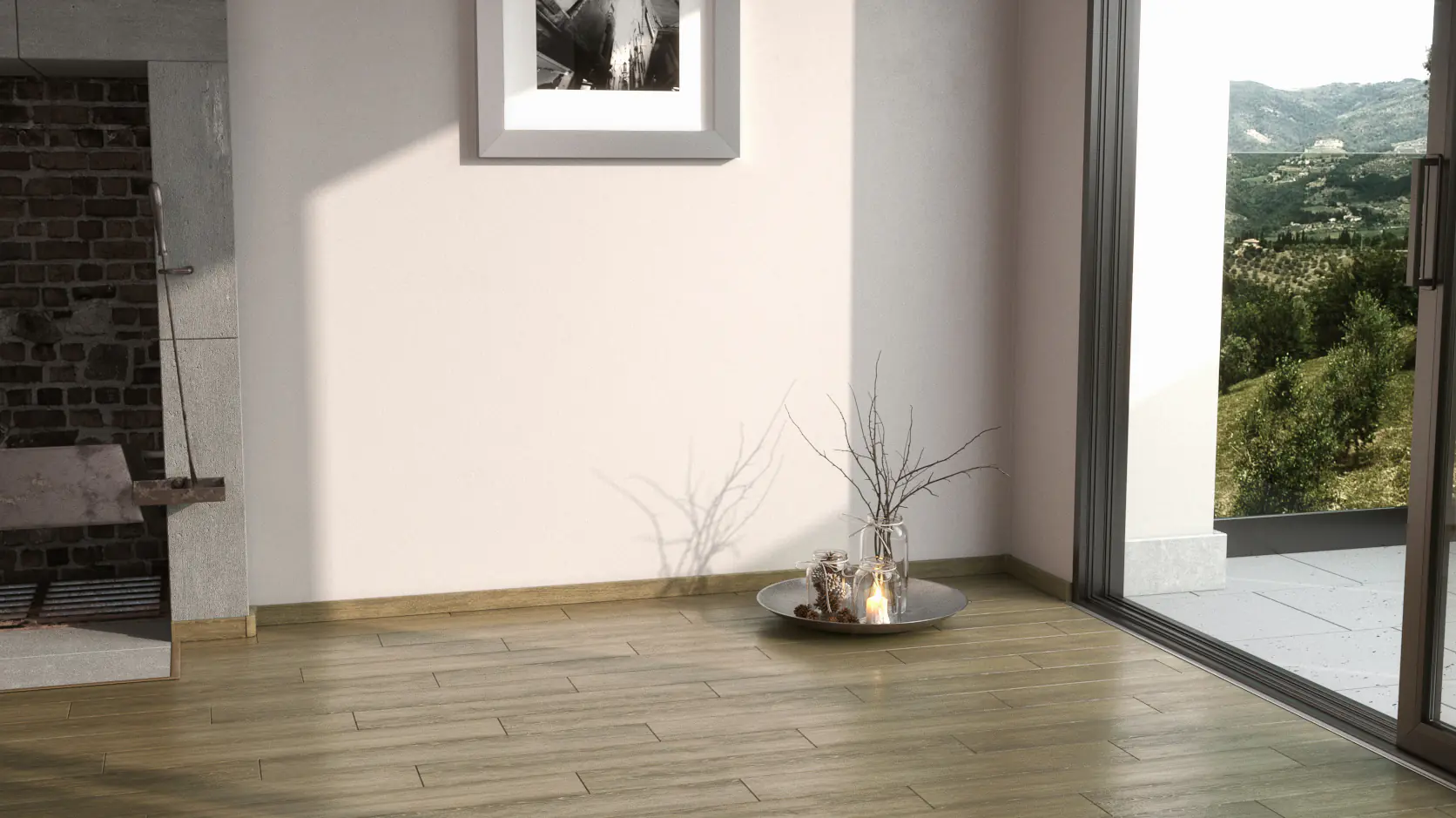 Neuhofer Fußleiste 240 cm x 58 x 19 mm eiche graubraun