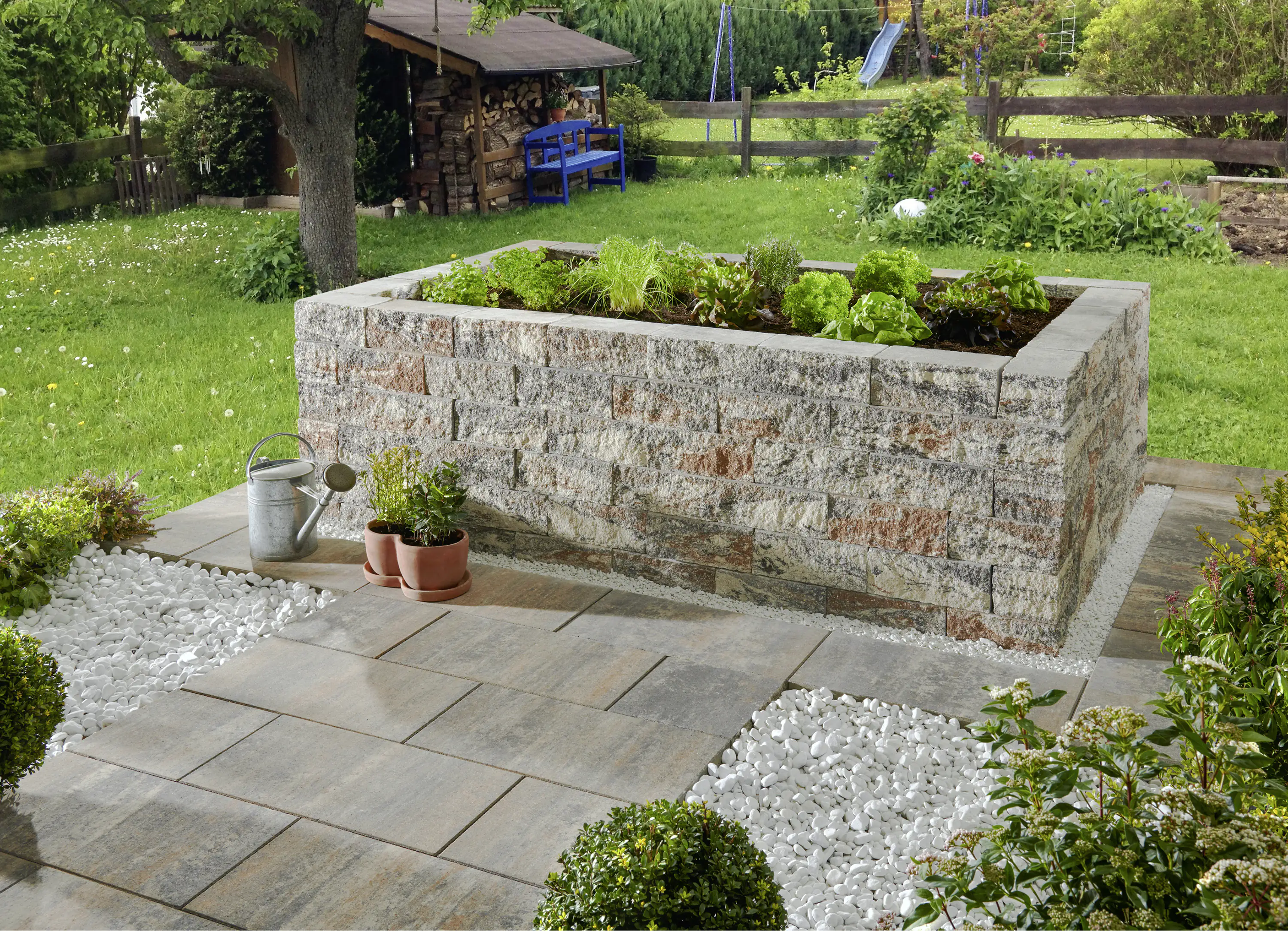 Primaster Hochbeet-Set San Marino 220 x 130 x 72 cm jura-nuanciert