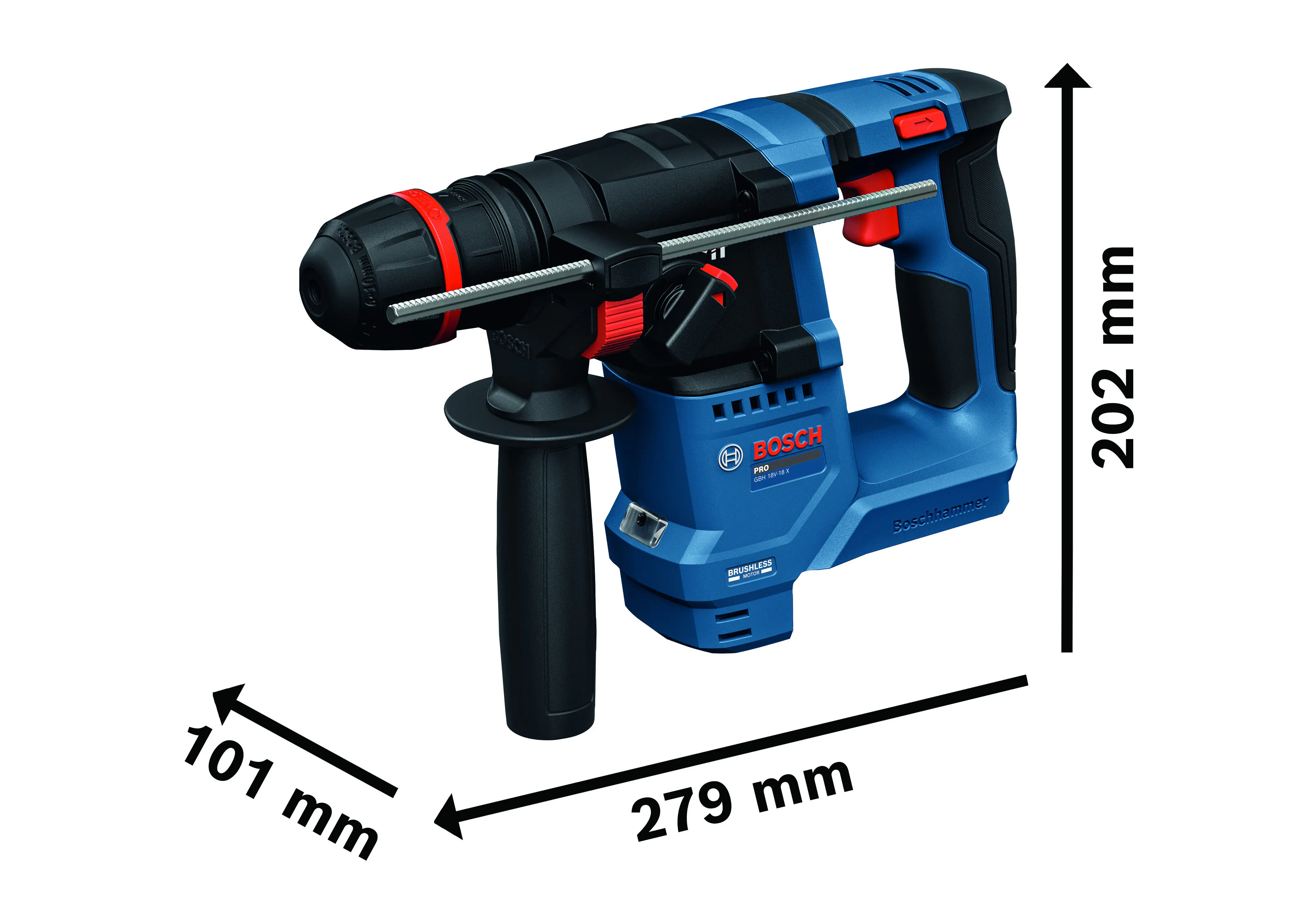 Bosch Professional Akku-Bohrhammer GBH 18V-18 X 18 Volt Solo